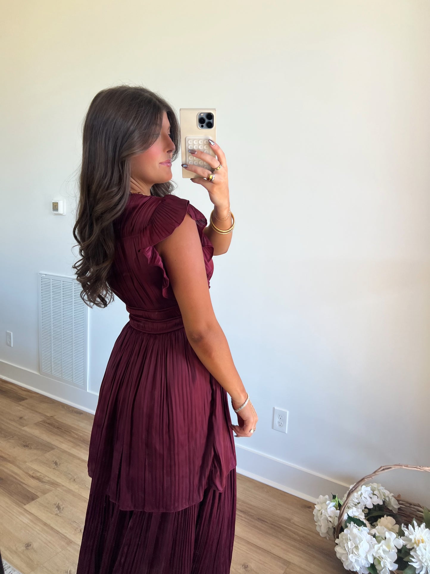 Burgundy Ashley Maxi Dress