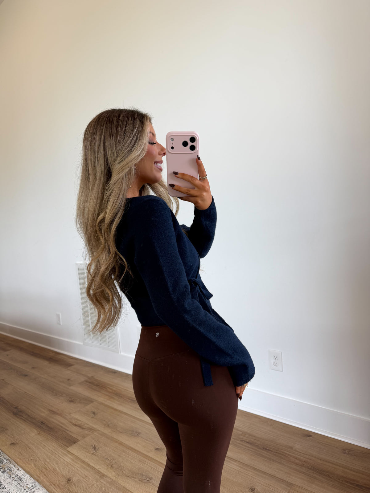 Mia Wrap Sweater (Navy)
