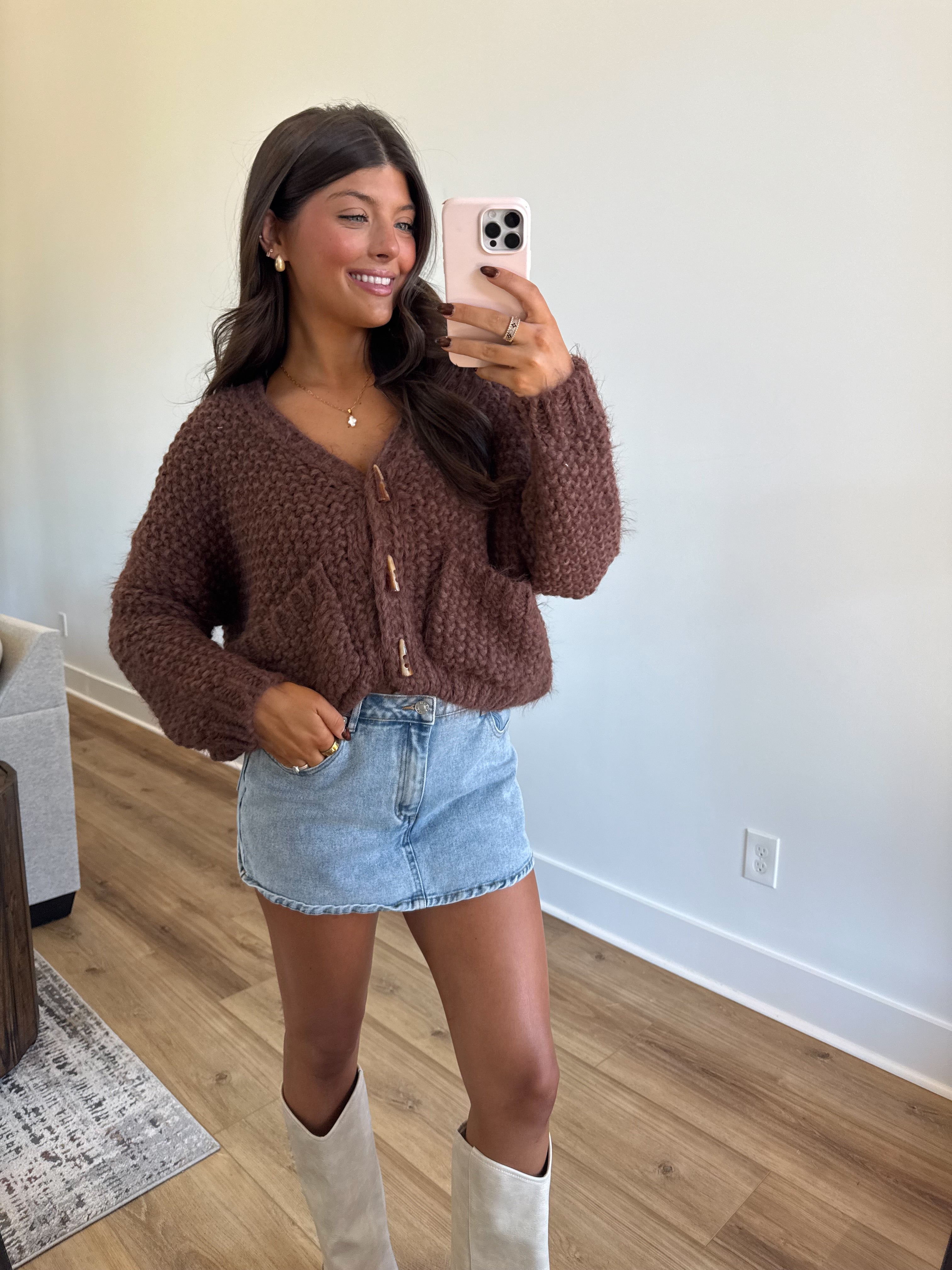 Teddy Toasty Cardigan (Brown)