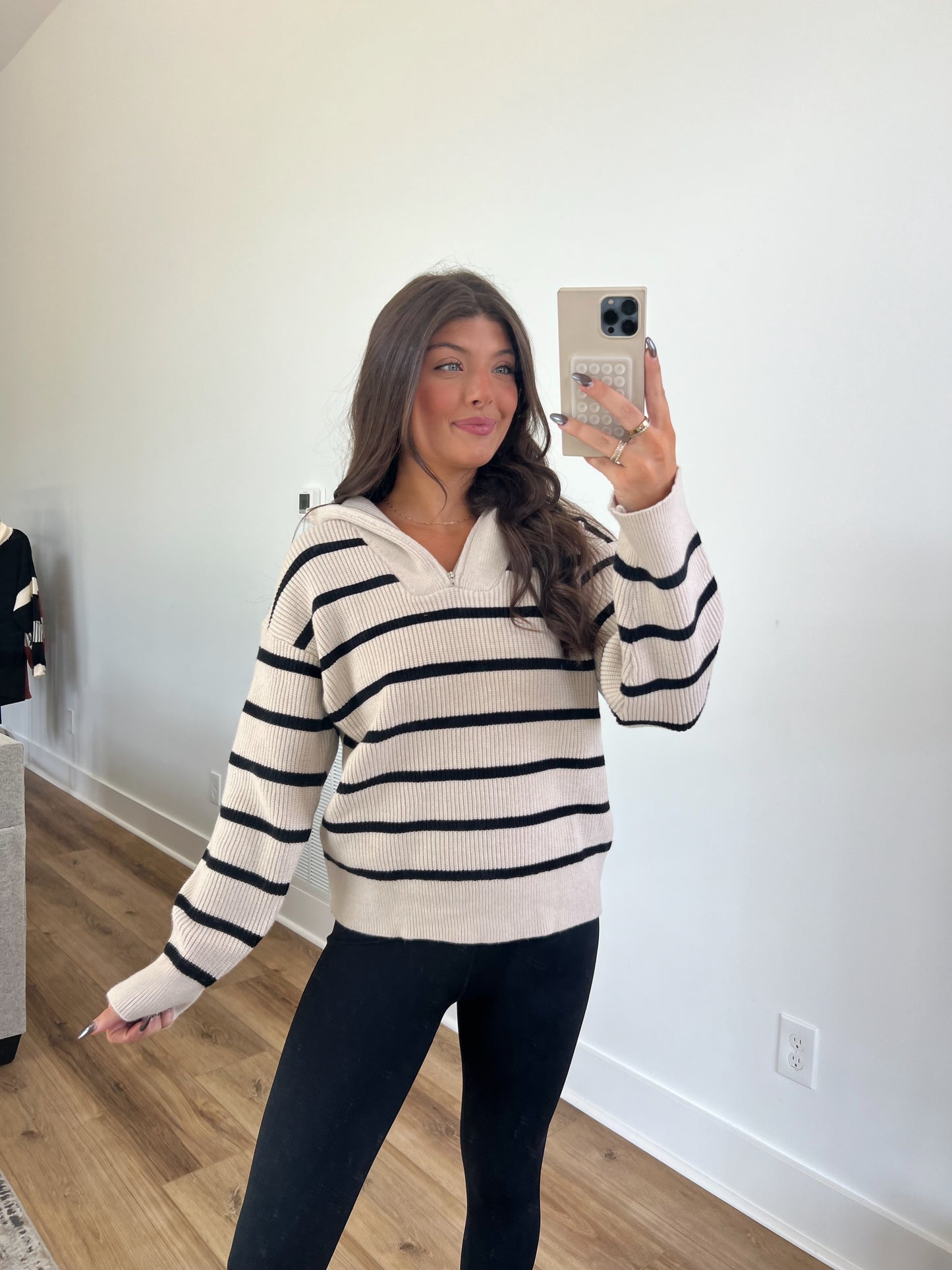 Stripe Cozy Knit Pullover