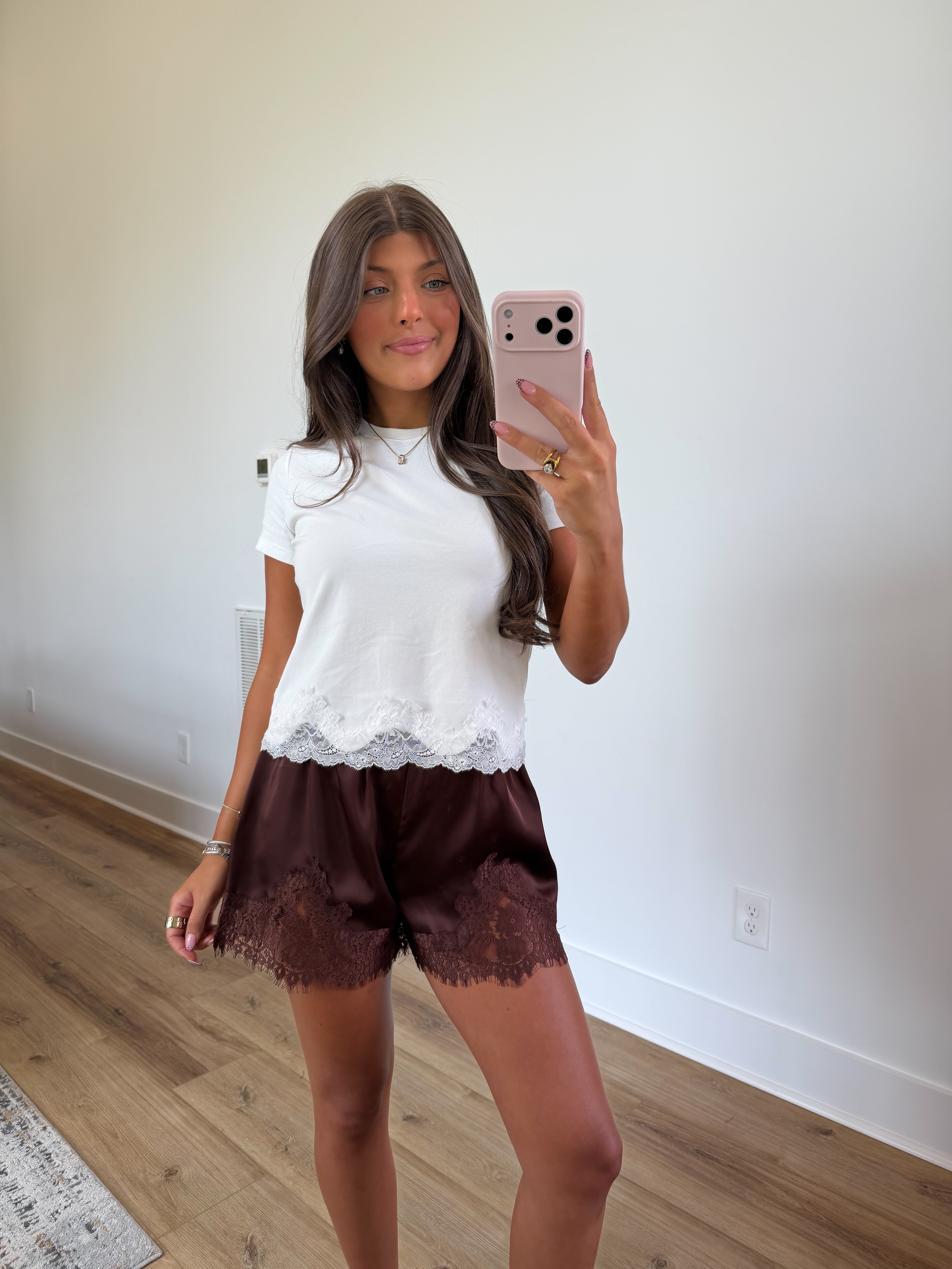Lace Trim Darling Tee (White) (PRE-ORDER (9/22)/ Restock) – Shop
