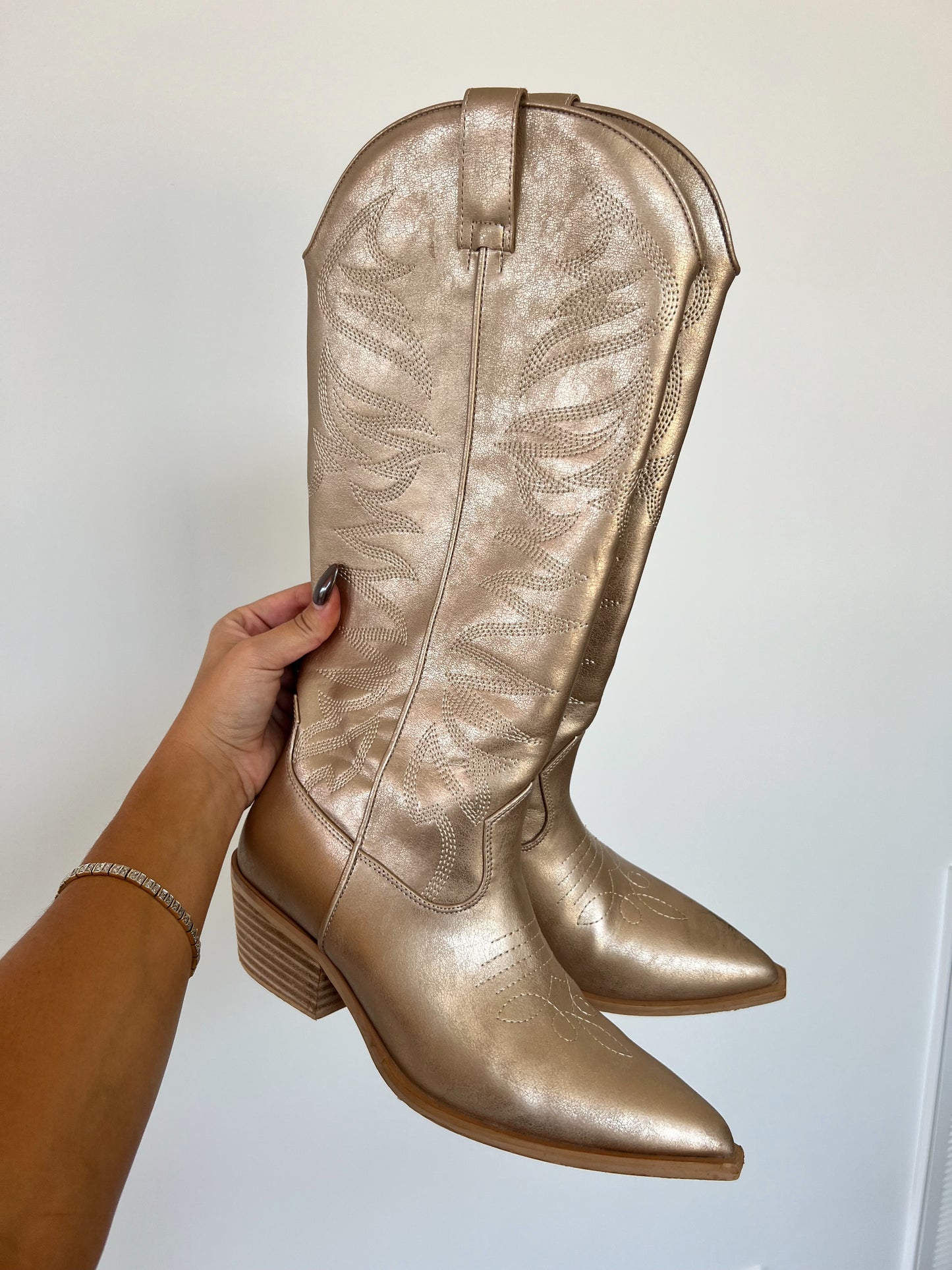 Metallic Gold Cowgirl Boot (DOORBUSTER)