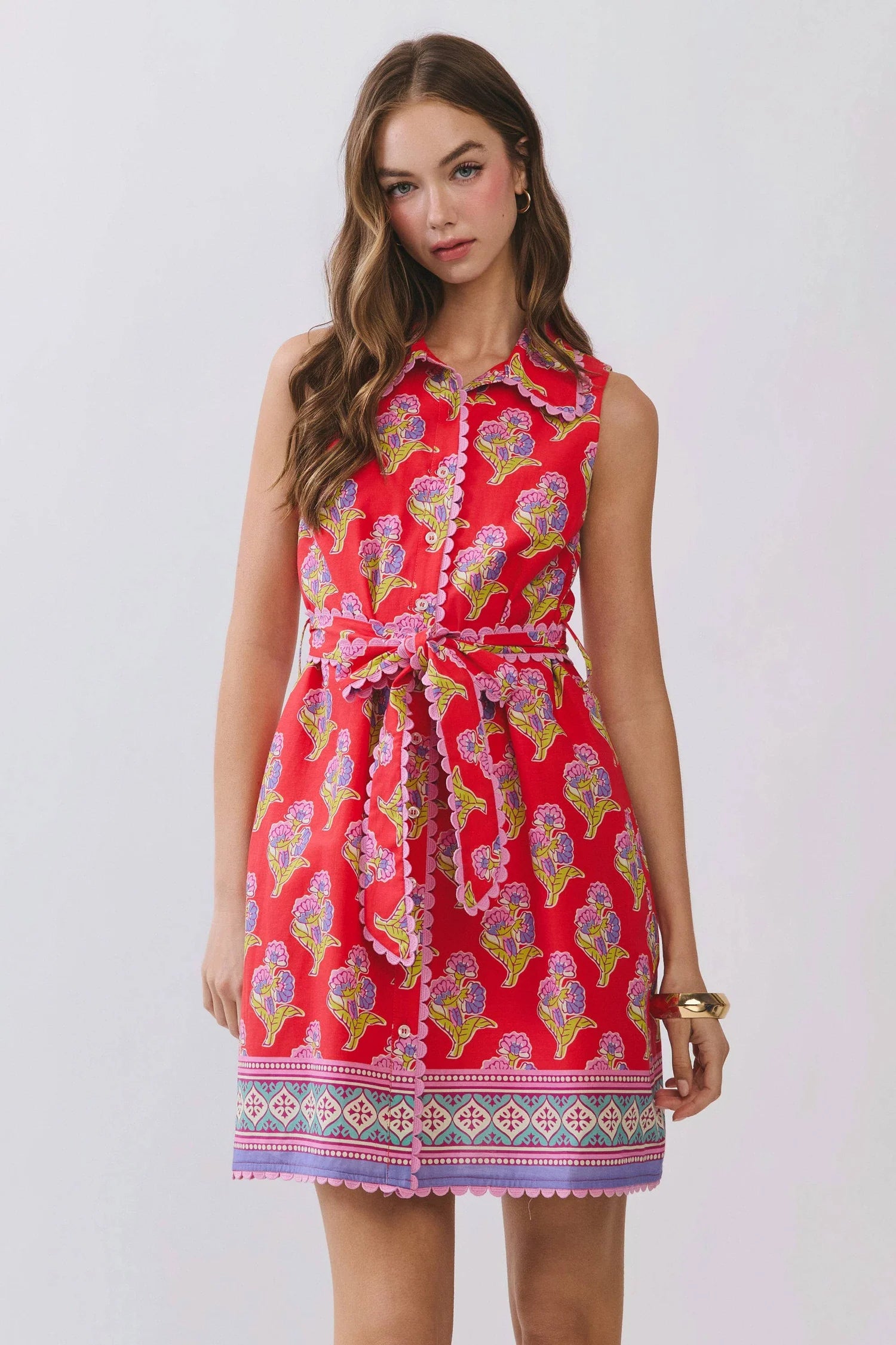Cherry Hibiscus Mini Dress
