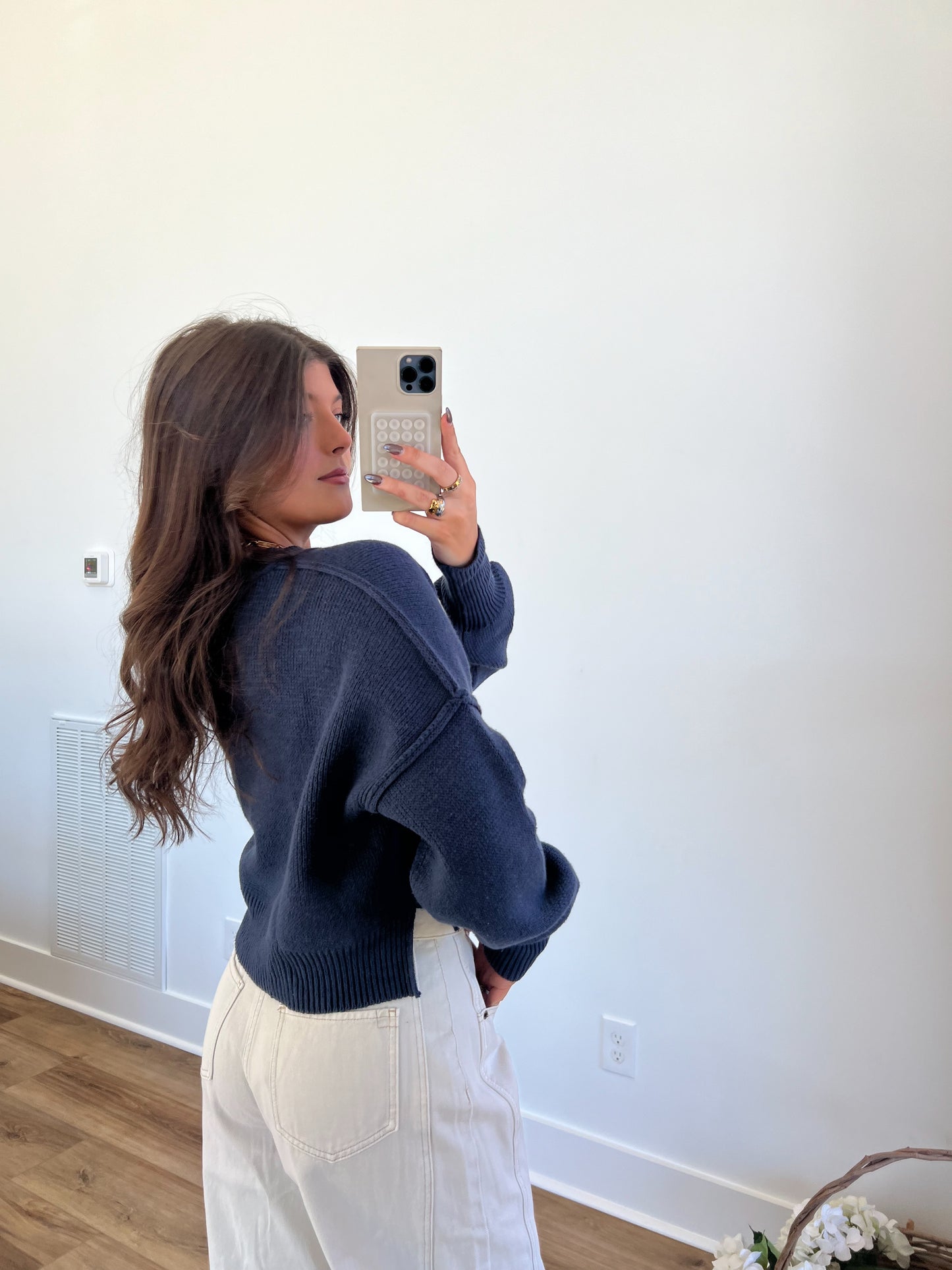 USA Slouchy Cropped Sweater