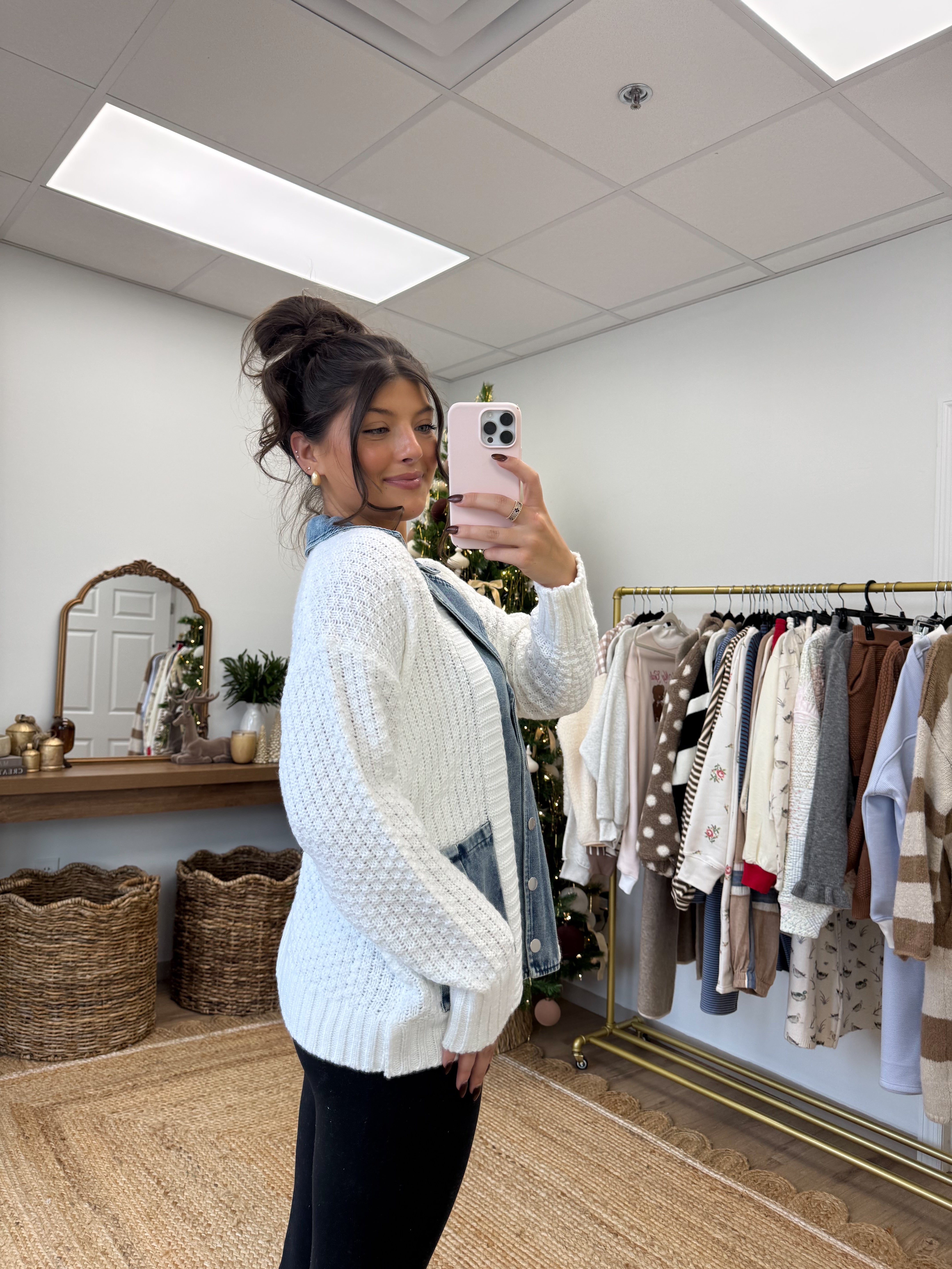 The Denim Collared Knit