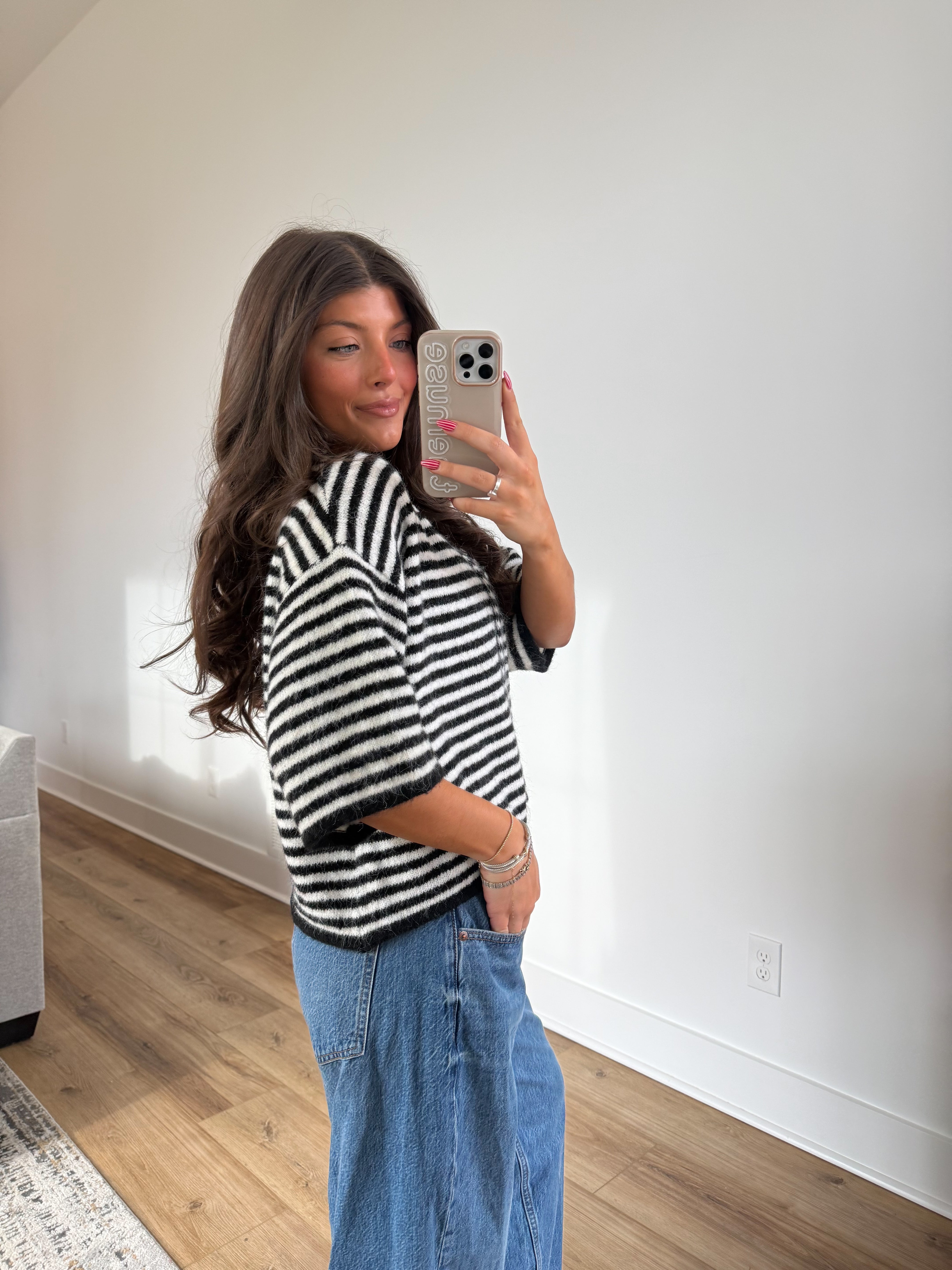 The Cloud Cardi (Black Stripe)