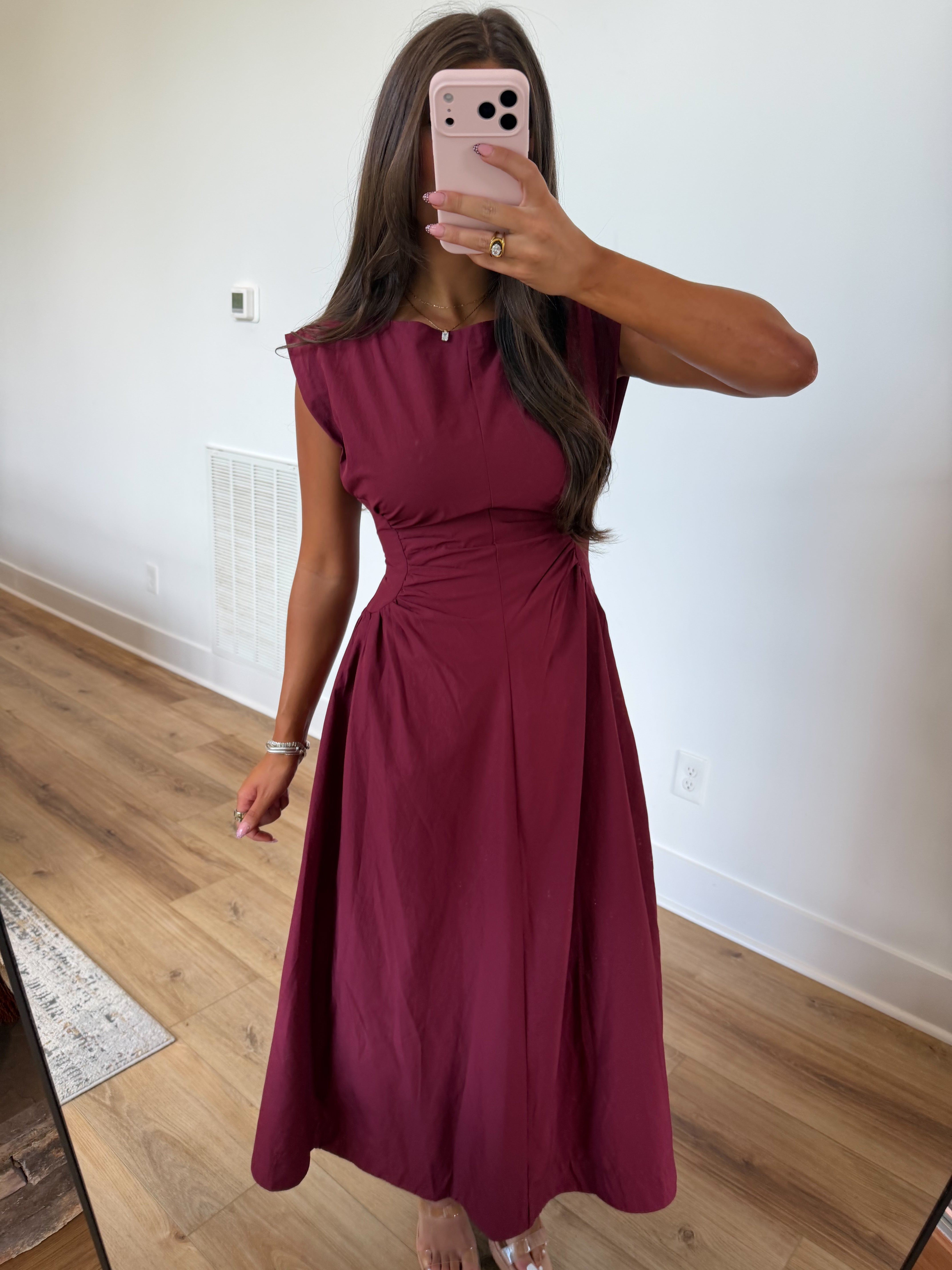 The Timeless Midi (Burgundy)
