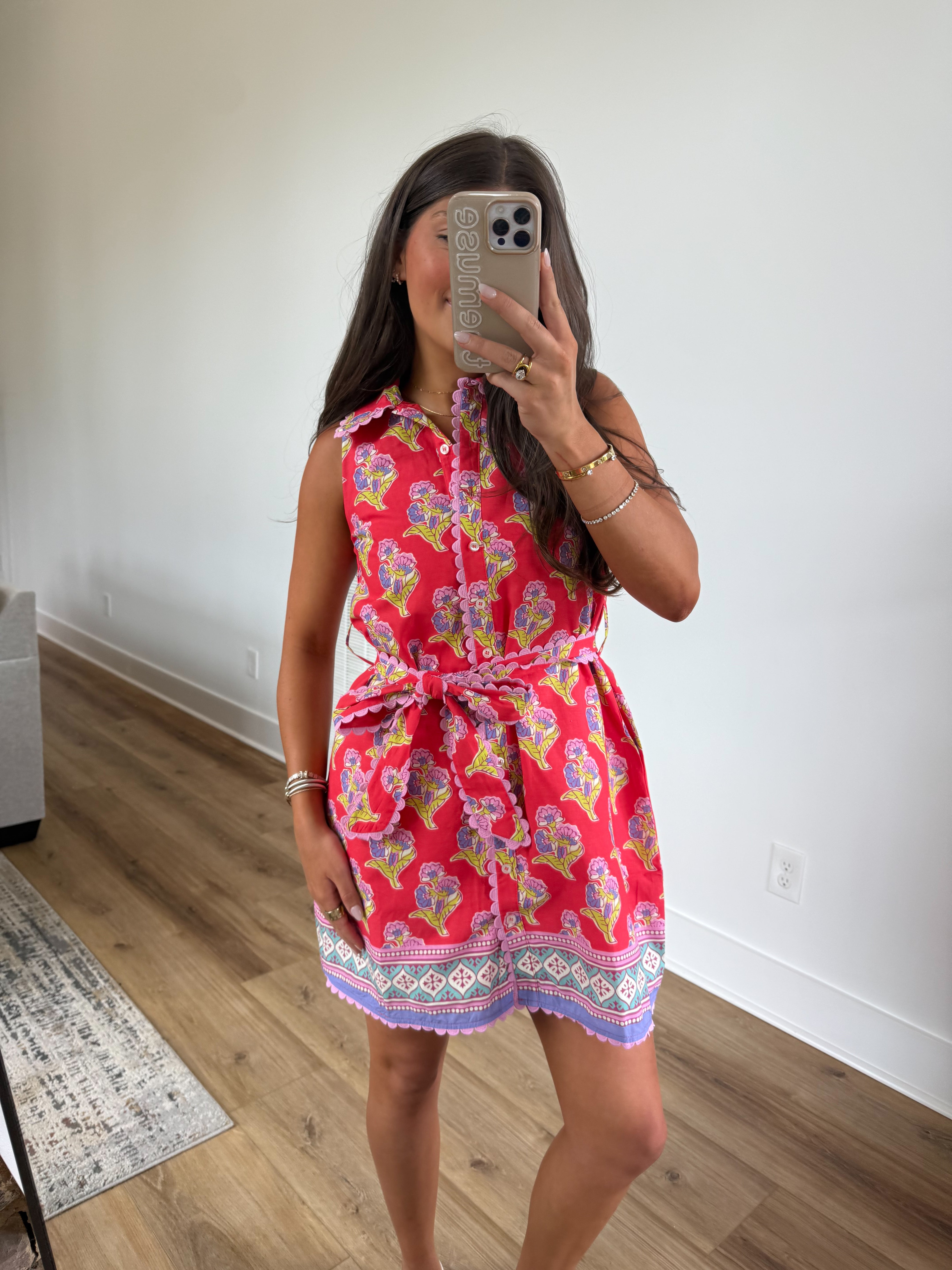 Cherry Hibiscus Mini Dress