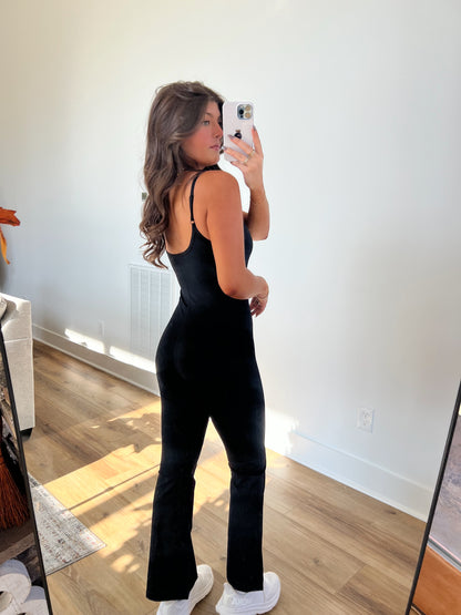 Essential Black Flare Jumpsuit