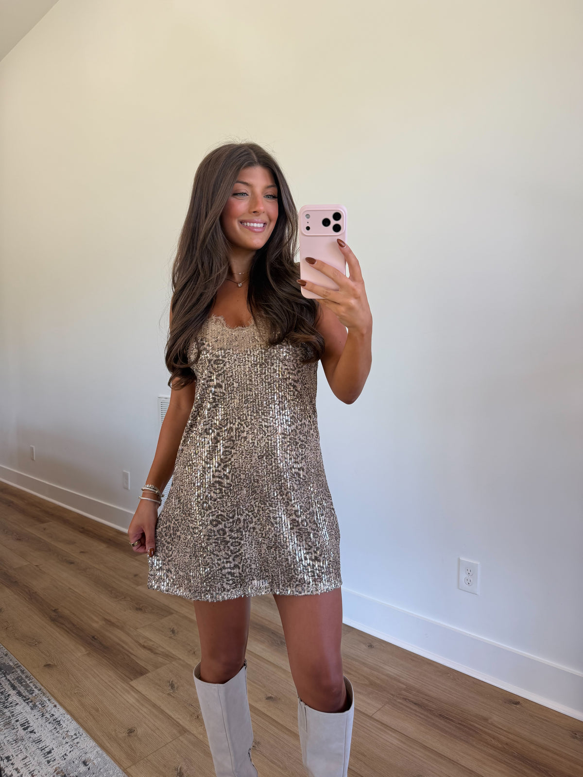 Leopard Luxe Mini Dress (PRE-ORDER (1-2 weeks)/ Restock)