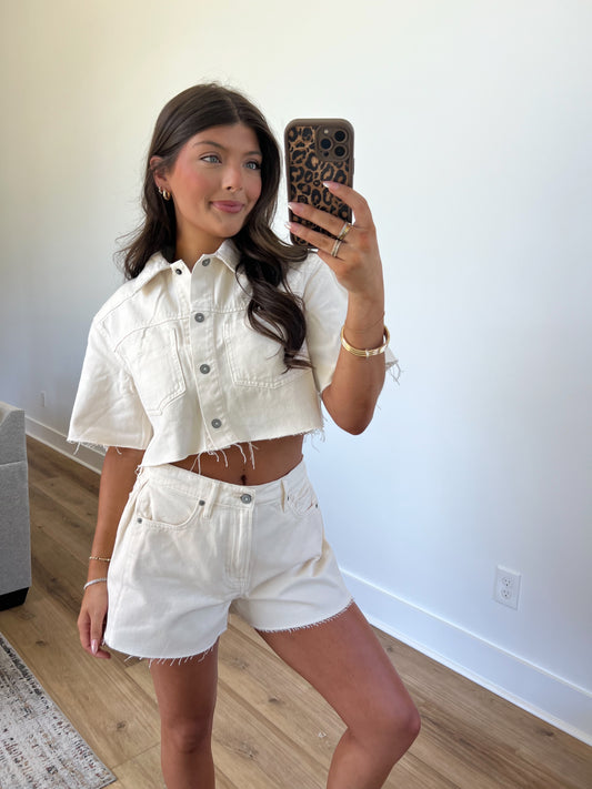 Ecru Denim TOP