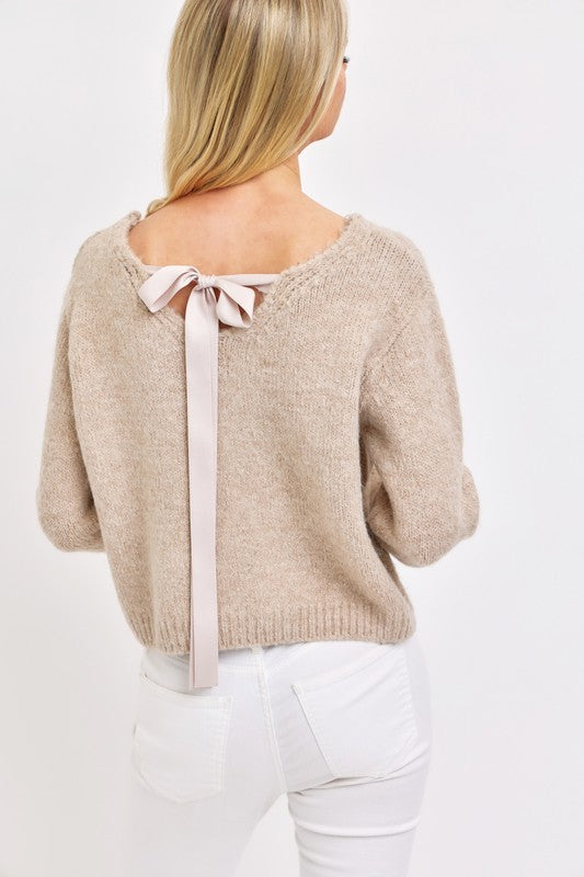 Cindy Lou Back Tie Sweater