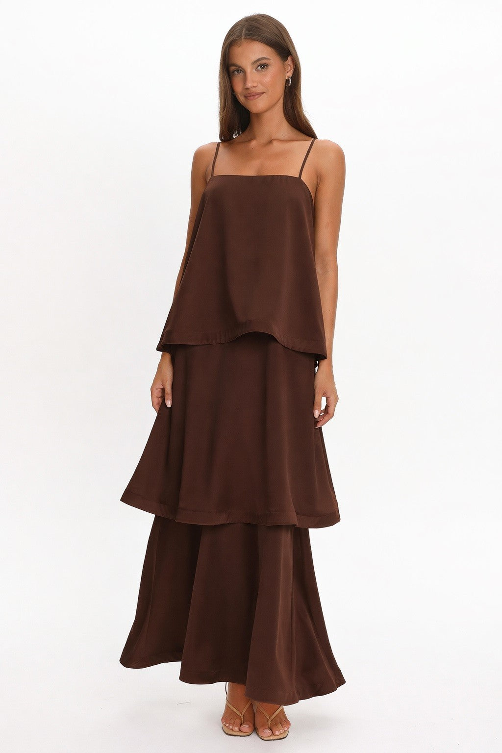 The Satin Haven Maxi (Brown)