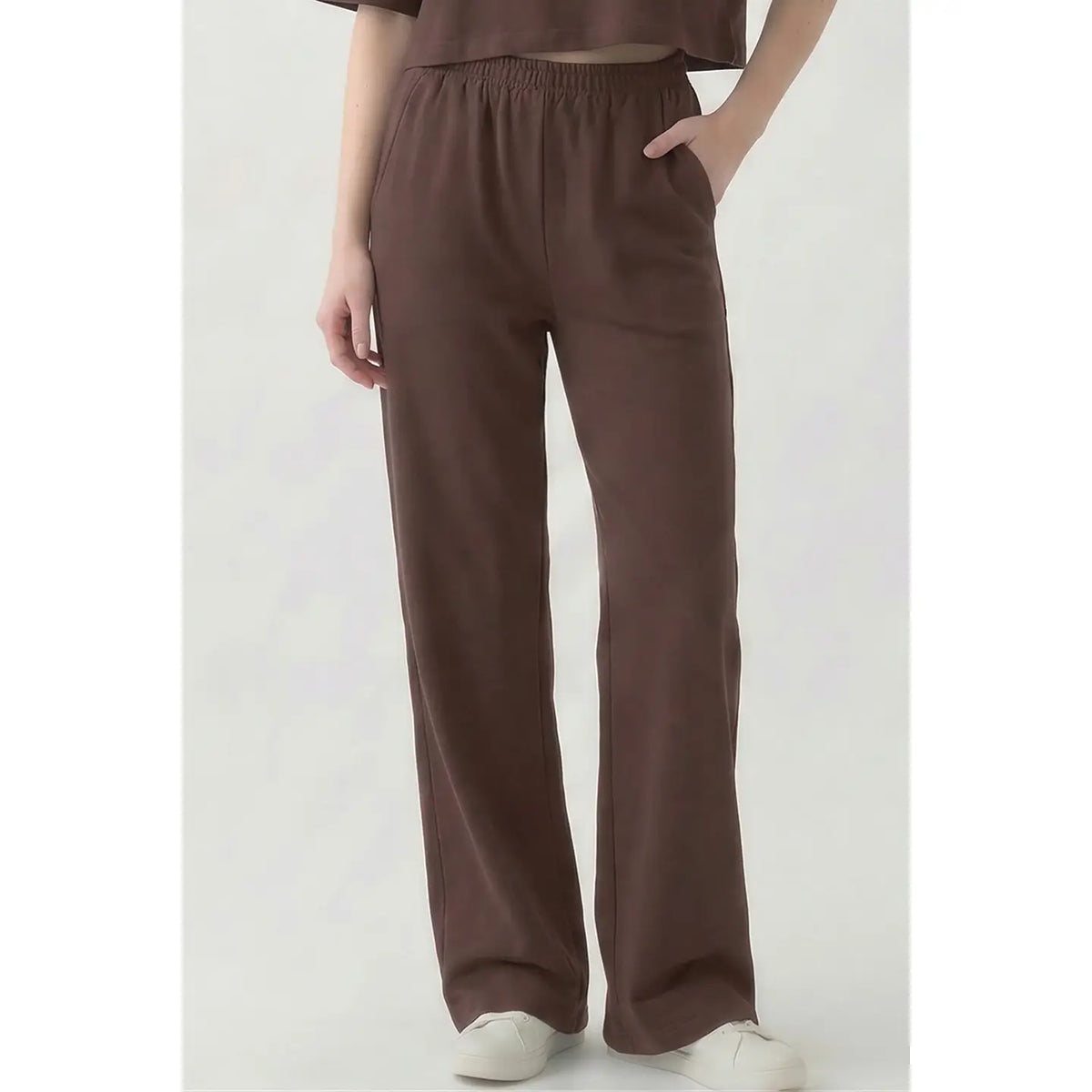 Brown Mineral Washed Baby Tee Set