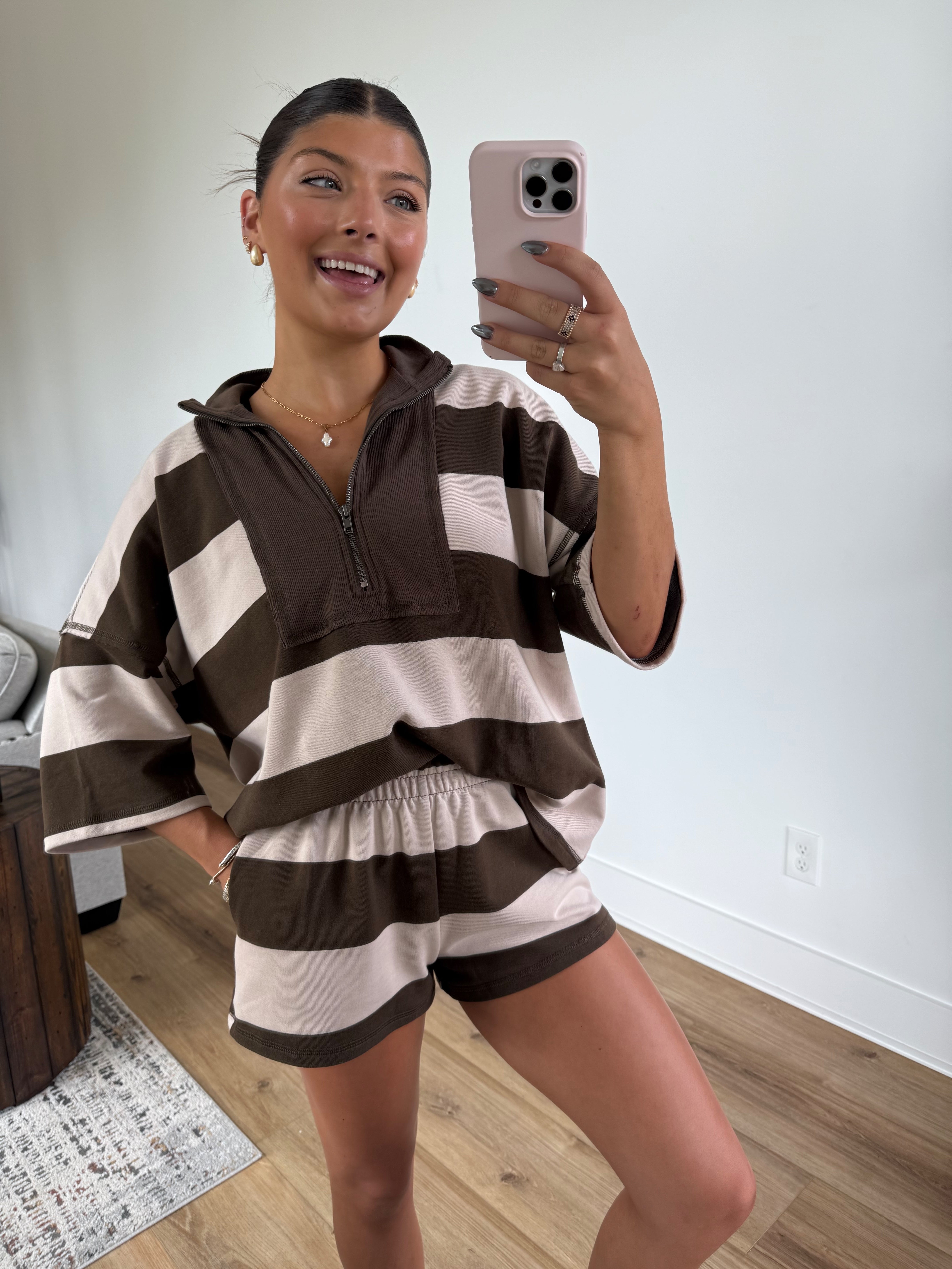 The Varsity Stripe Set (Mocha)