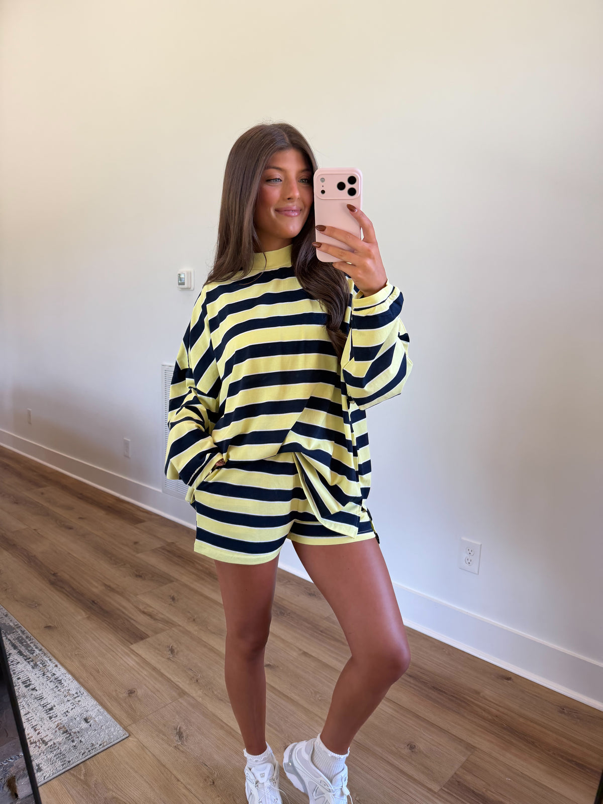 Charlie Stripe Set (Navy/Yellow)