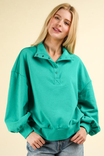 Kelly Green Henley Top