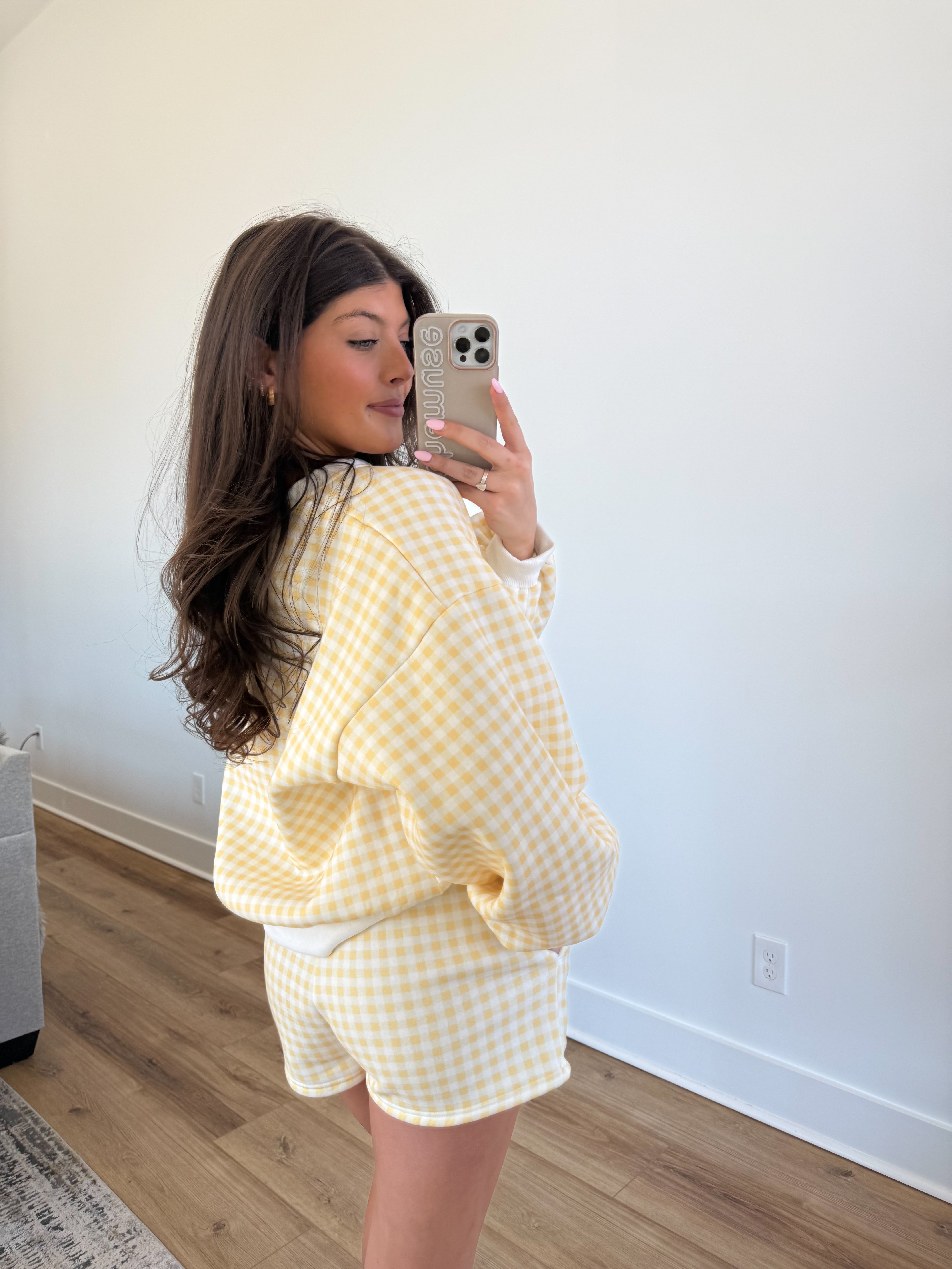 Lemon Gingham Lounge Set