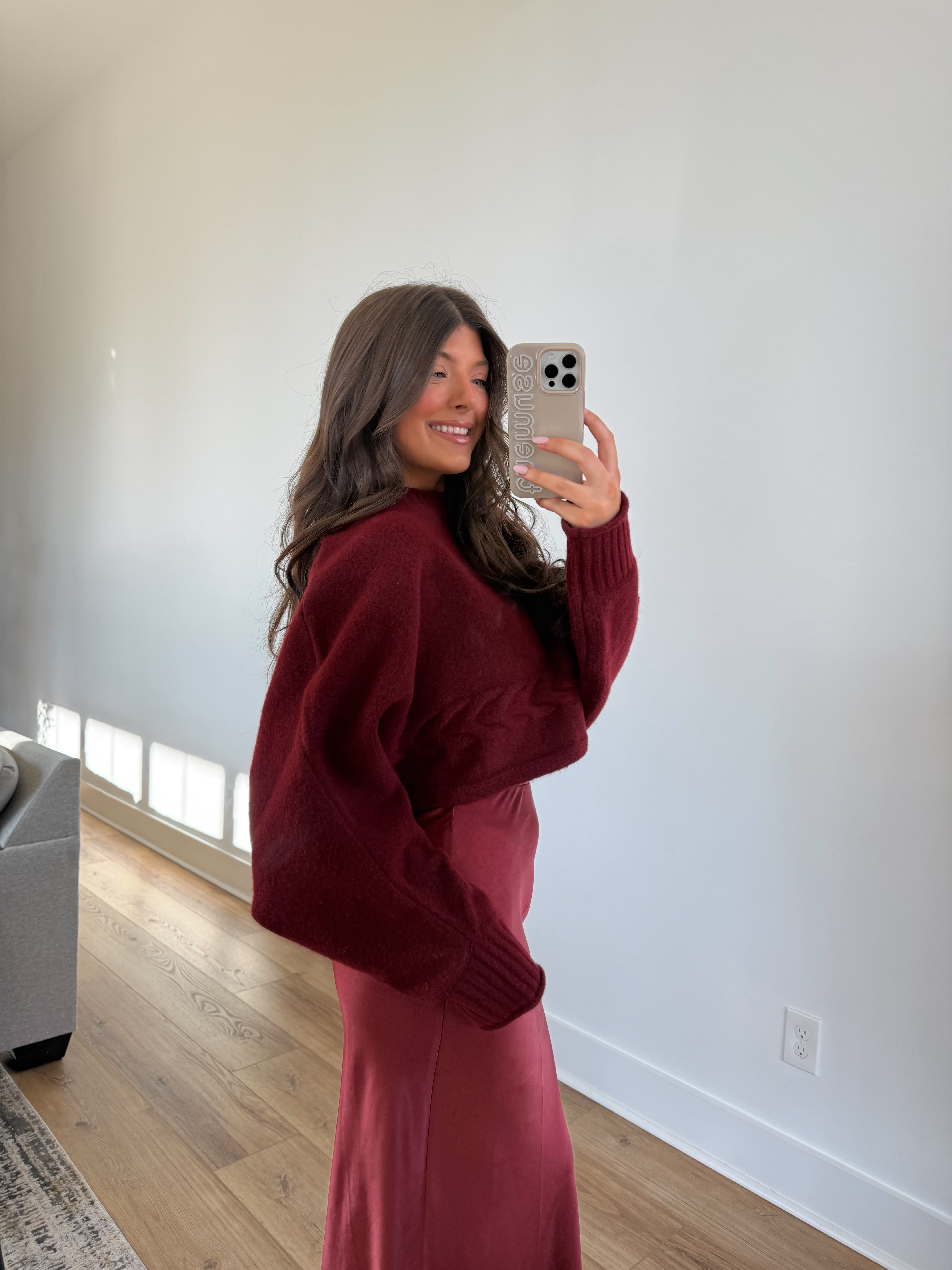 Twisted Cranberry Sweater