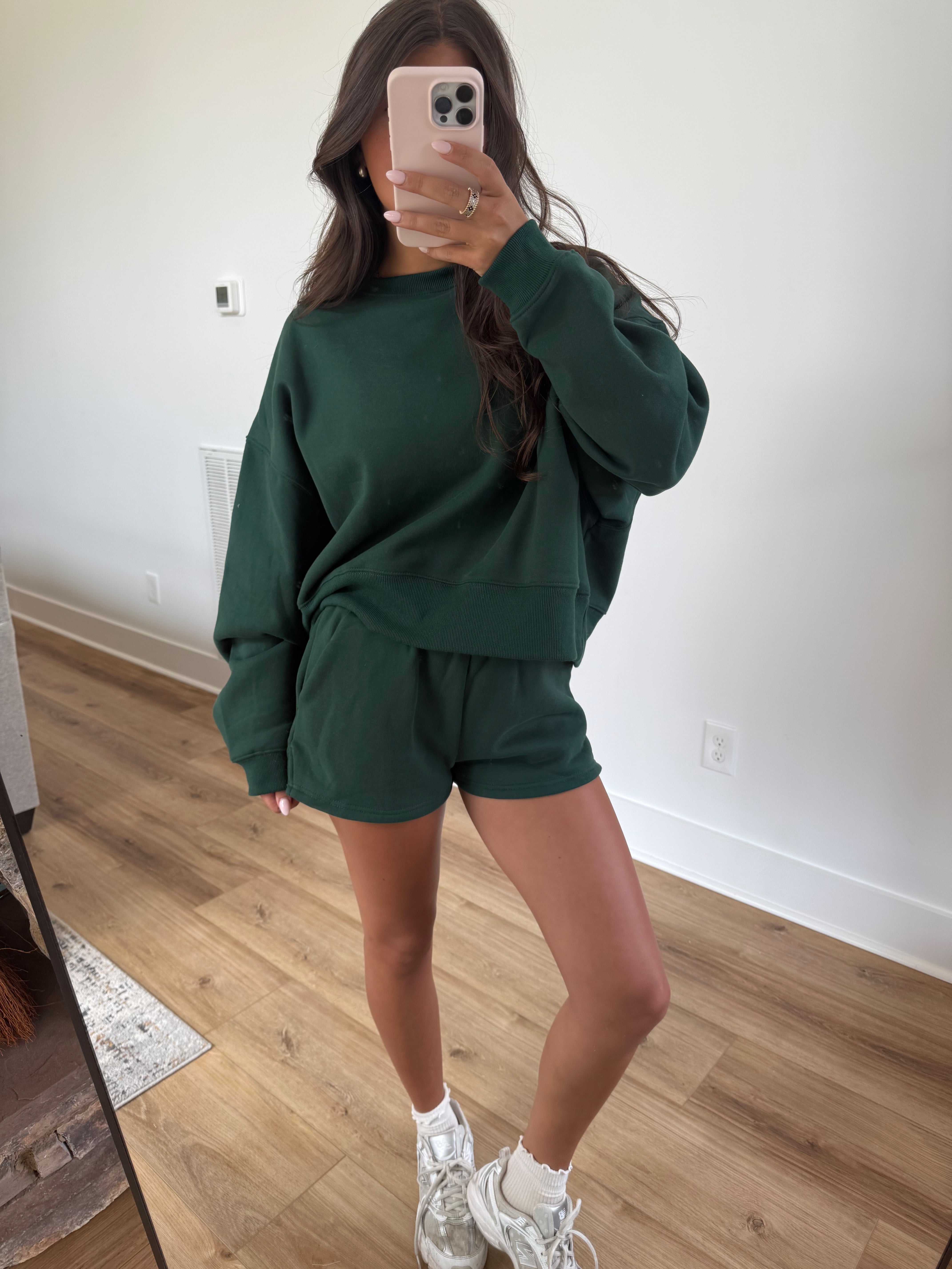 Hunter Green Sweatshort Set