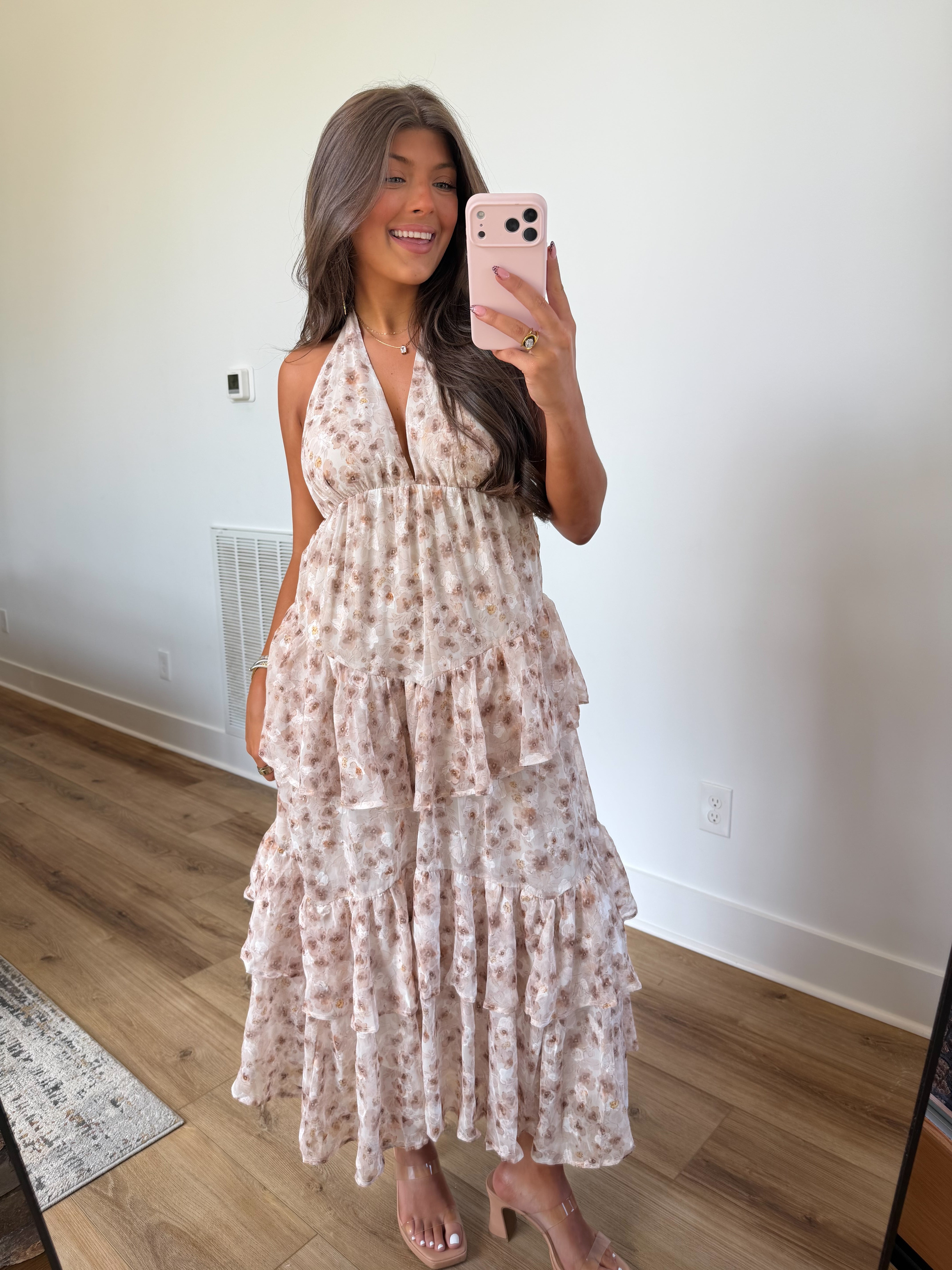 Oak & Ivory Ruffle Midi