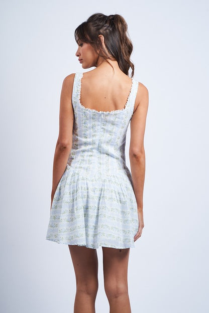 Petal Princess Mini Dress (Blue)