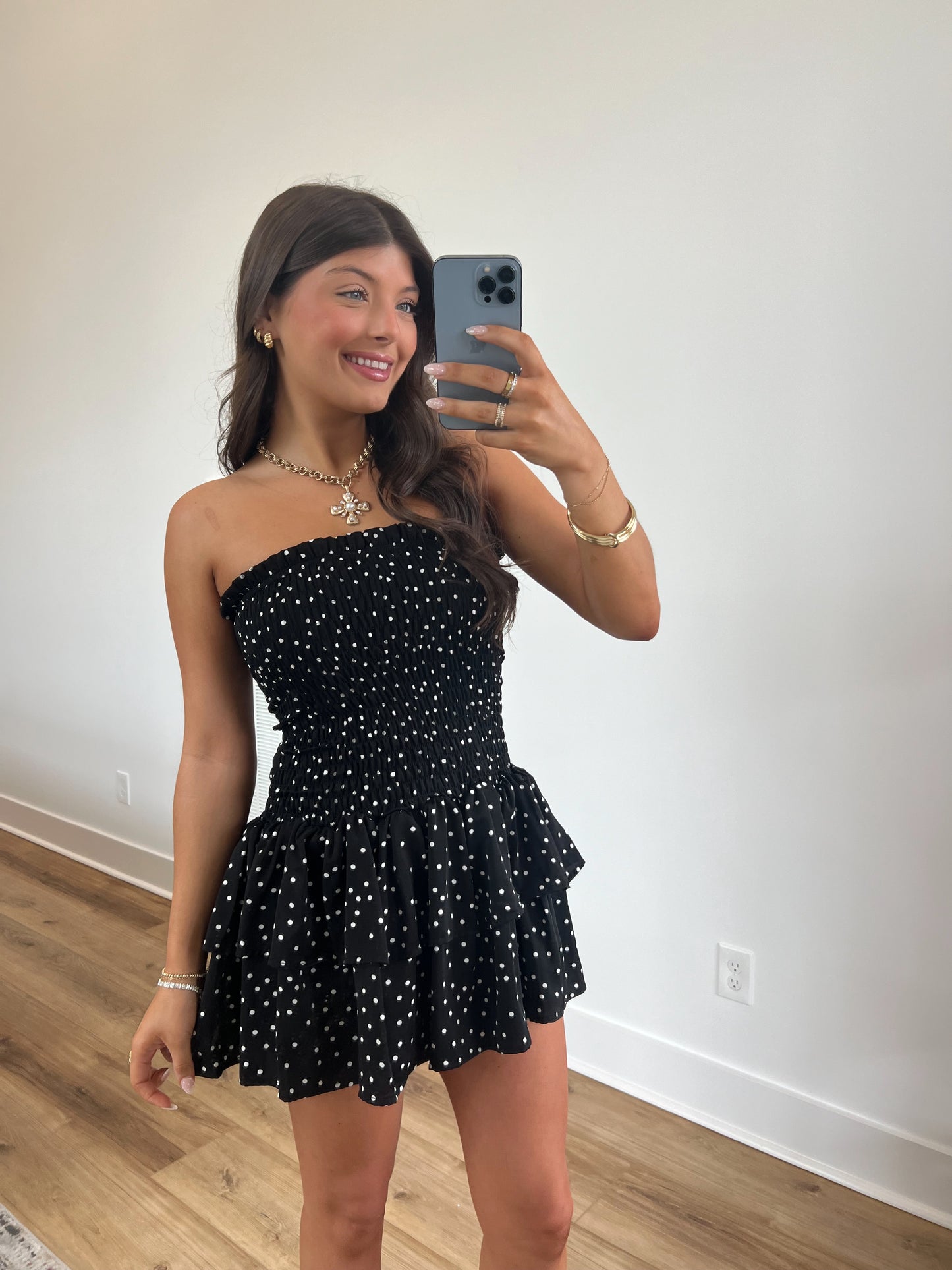 Date Night Polka Dot Mini Dress