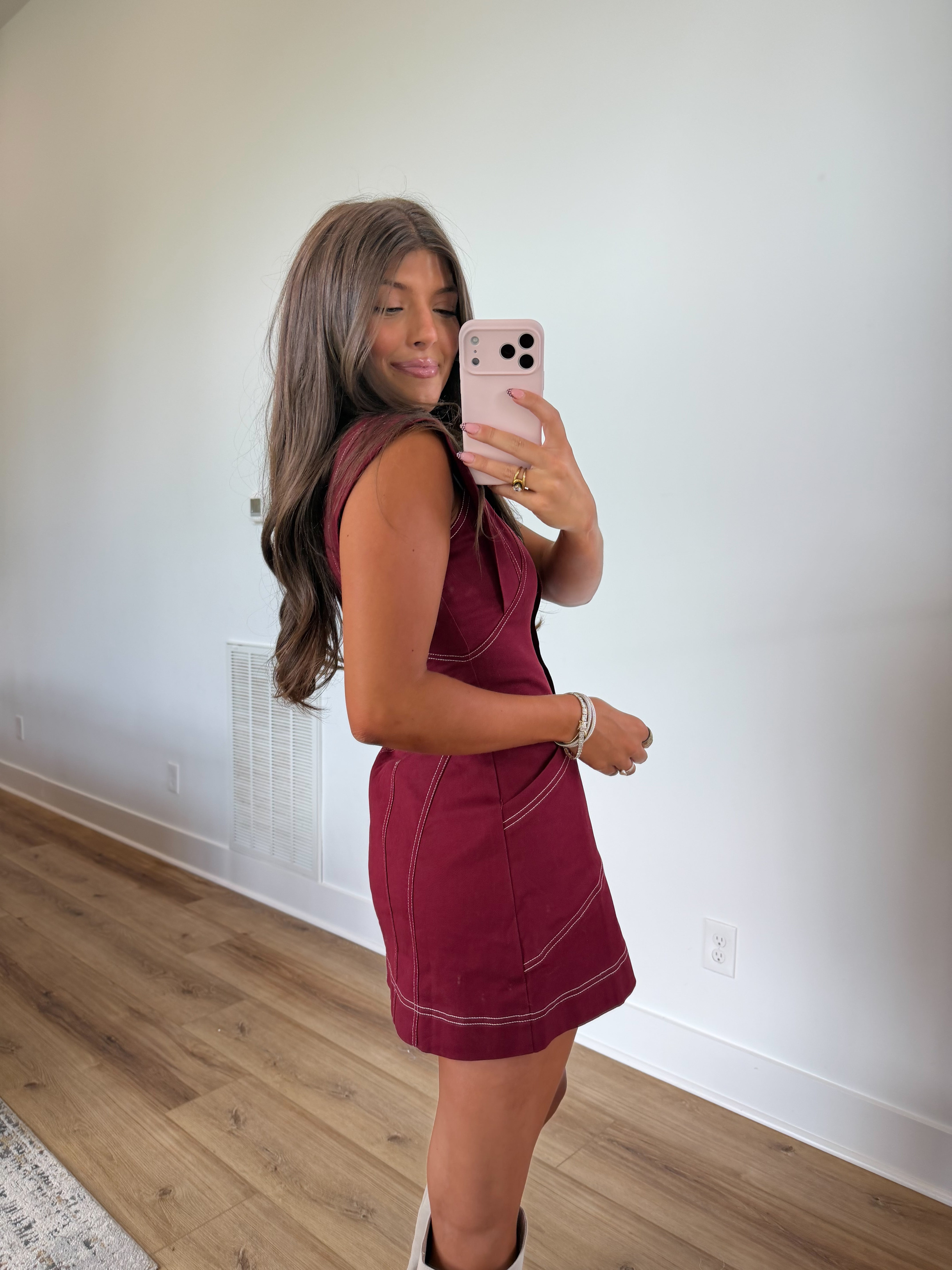 Camden Dress (Burgundy)