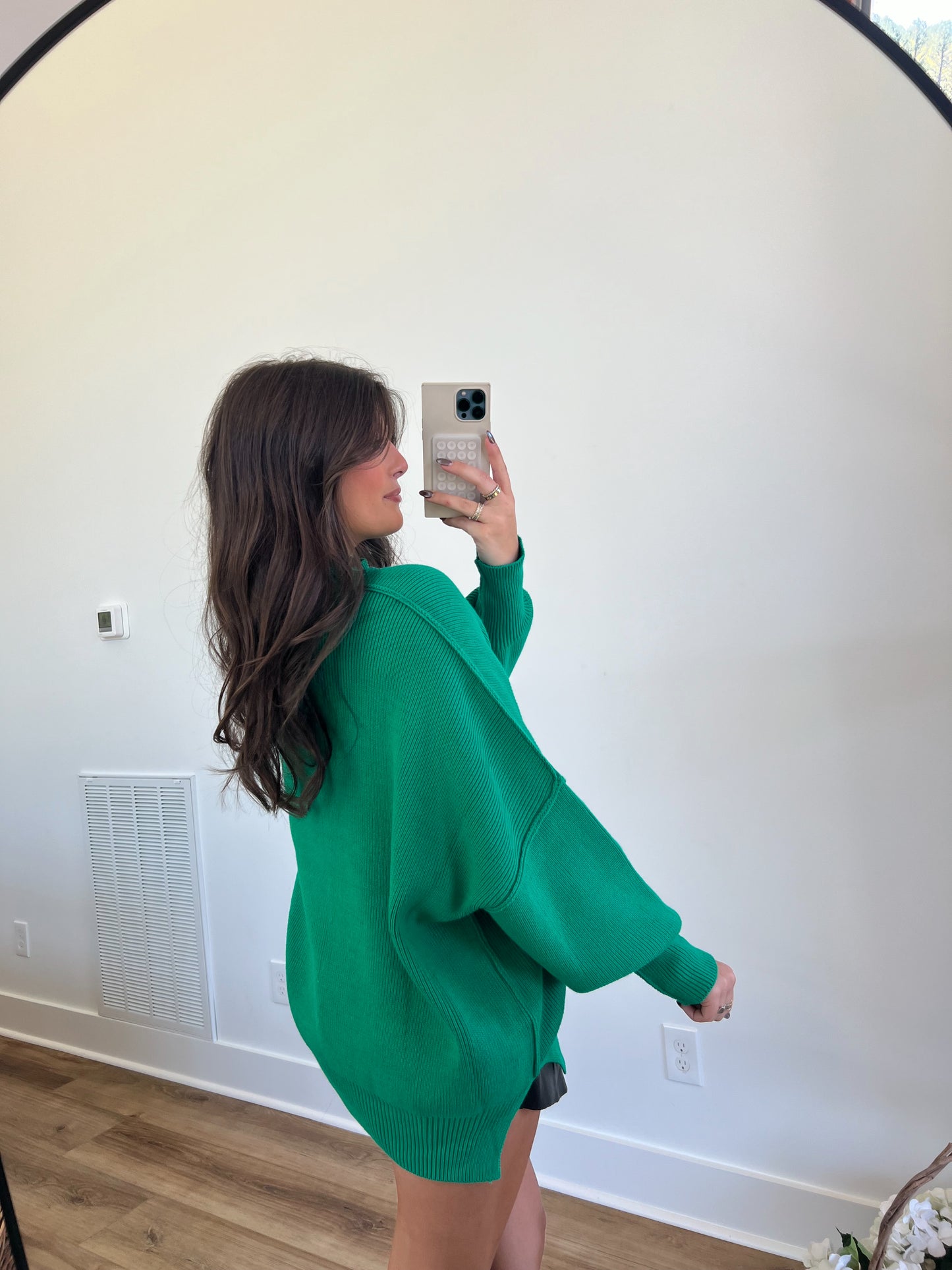 Kelly Green Essential Oversized Cozy Knit Sweater