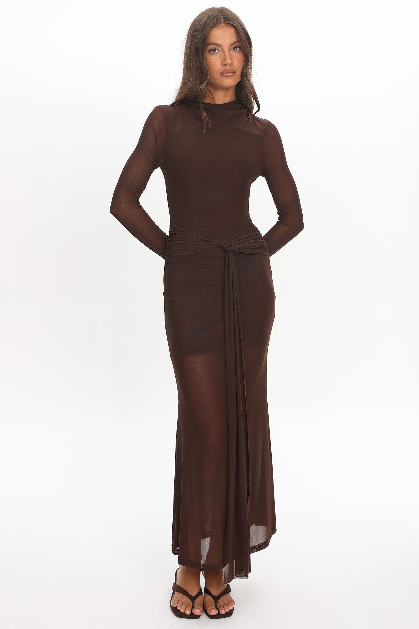 Cocoa Drape Dress