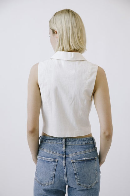 Linen Vest Top