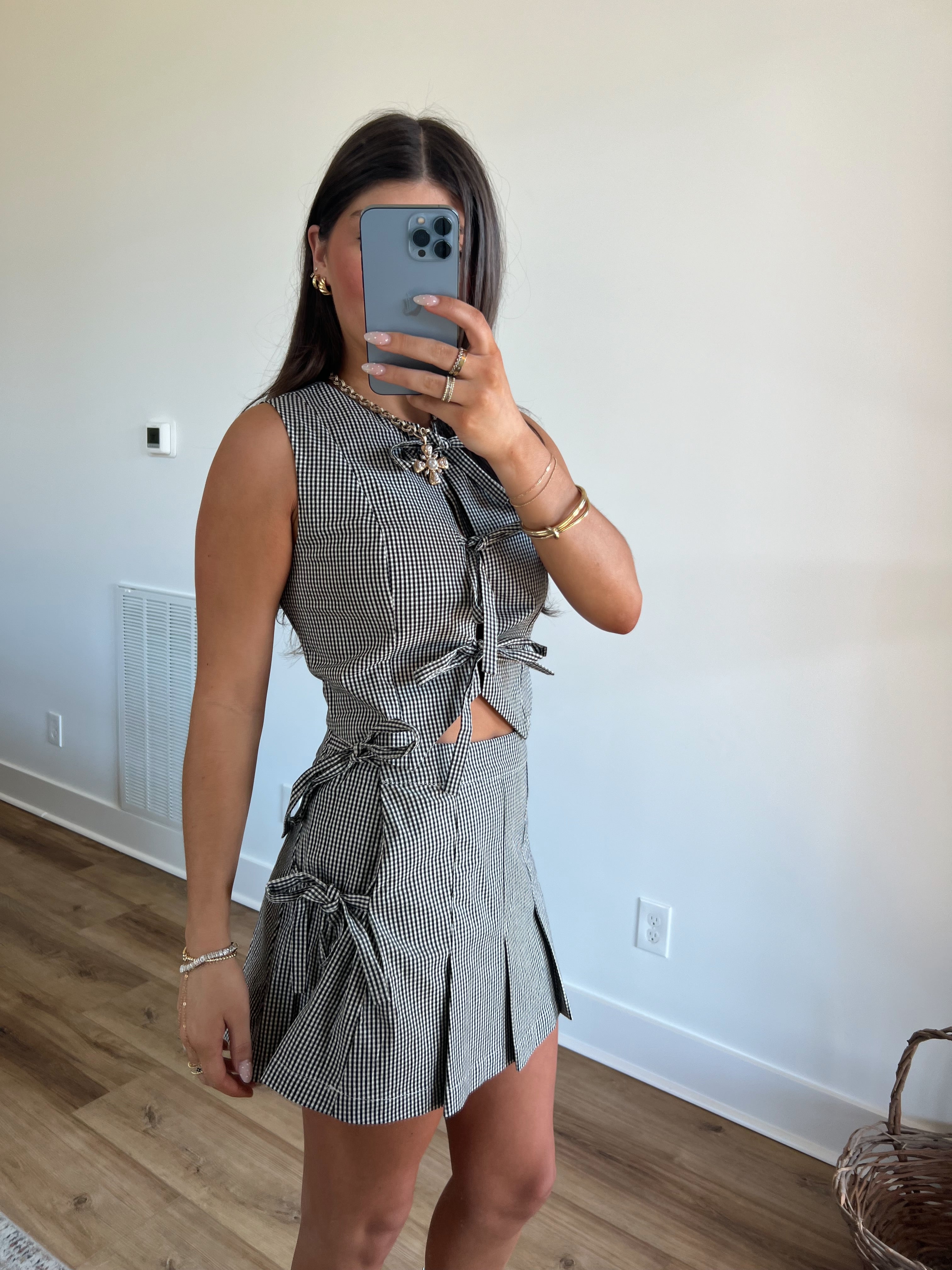 Stella Gingham Tie Set