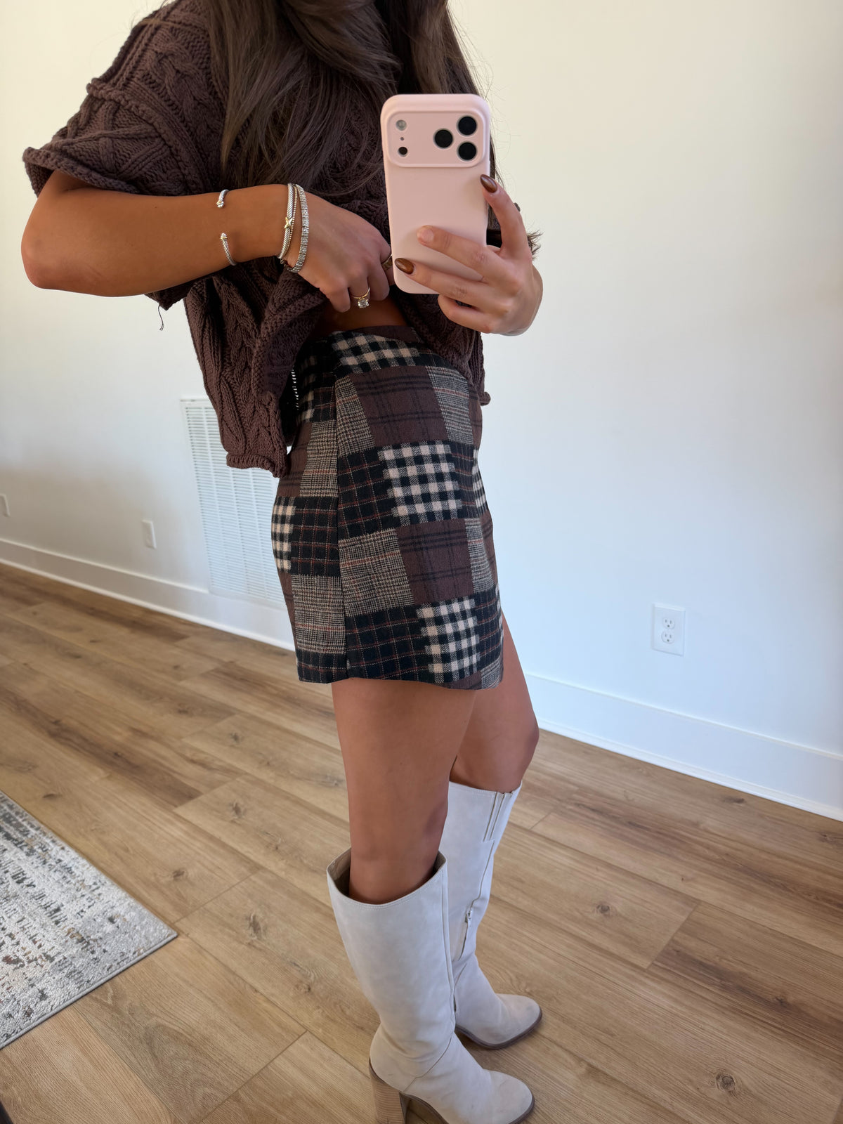 Harvest Plaid Skort