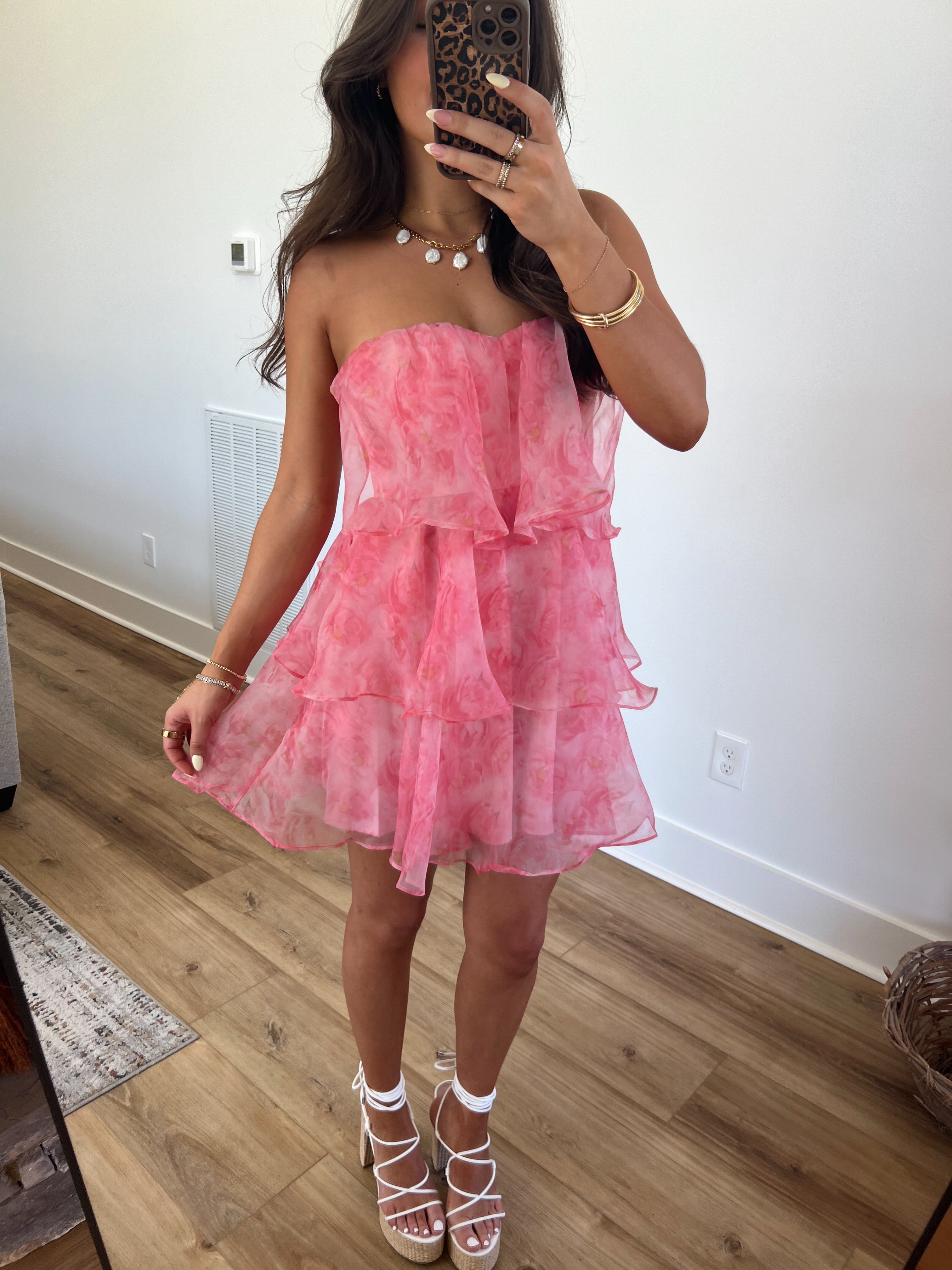 Noel Ruffle Mini Dress