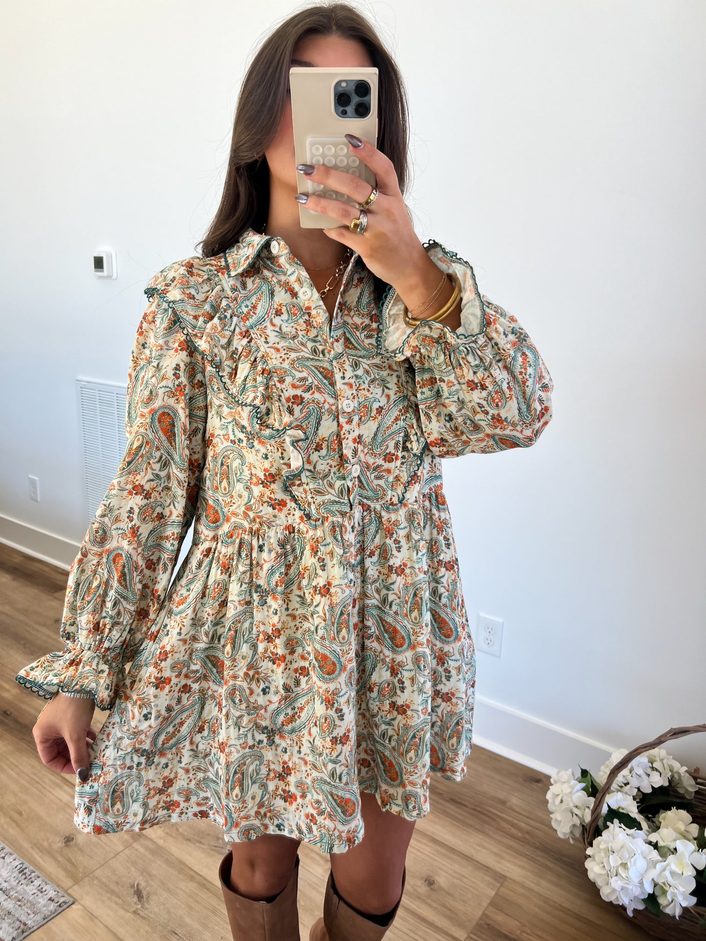 Paisley Babydoll Dress (Restock)