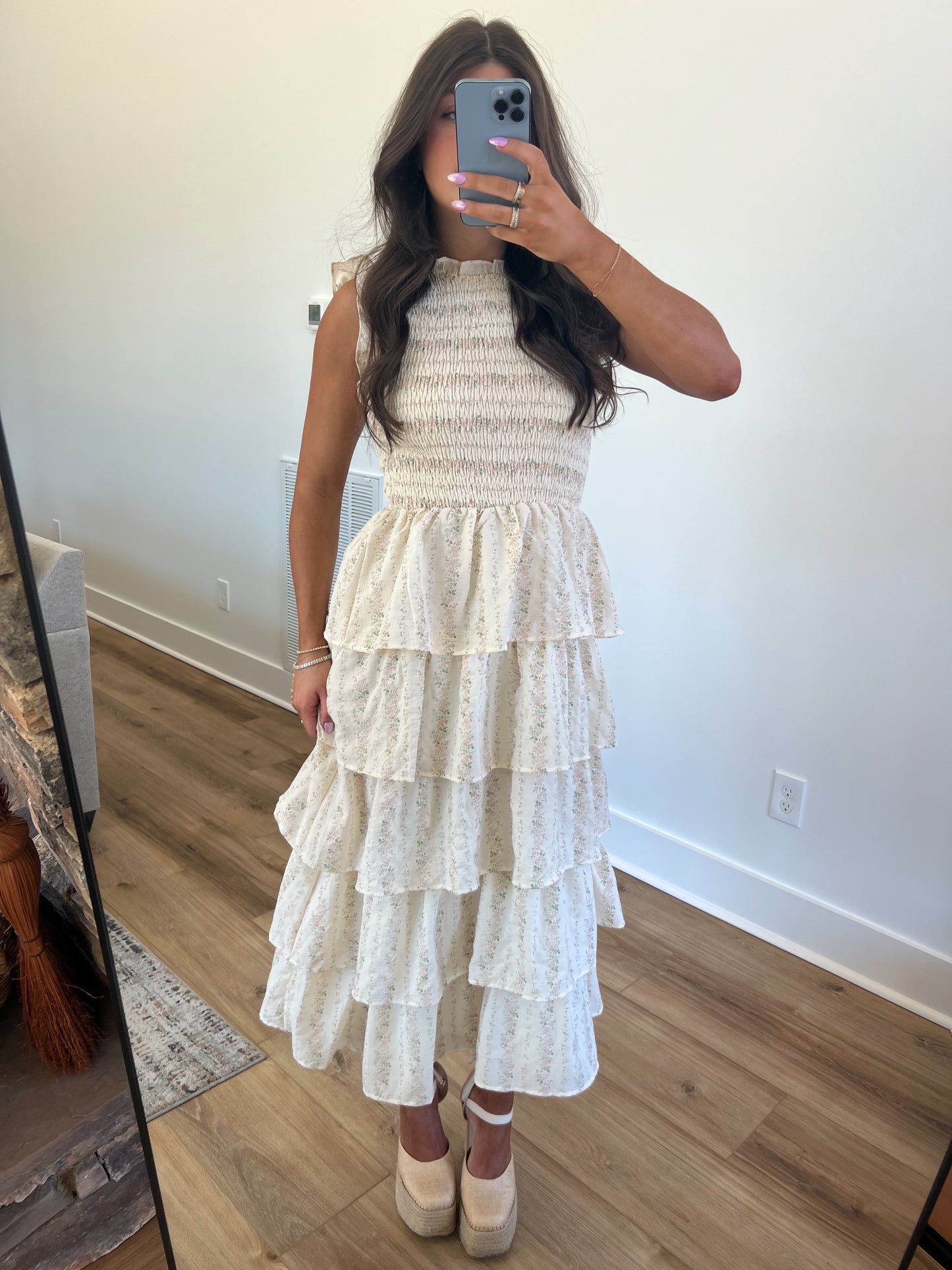 Flutter Frills Midi Dress
