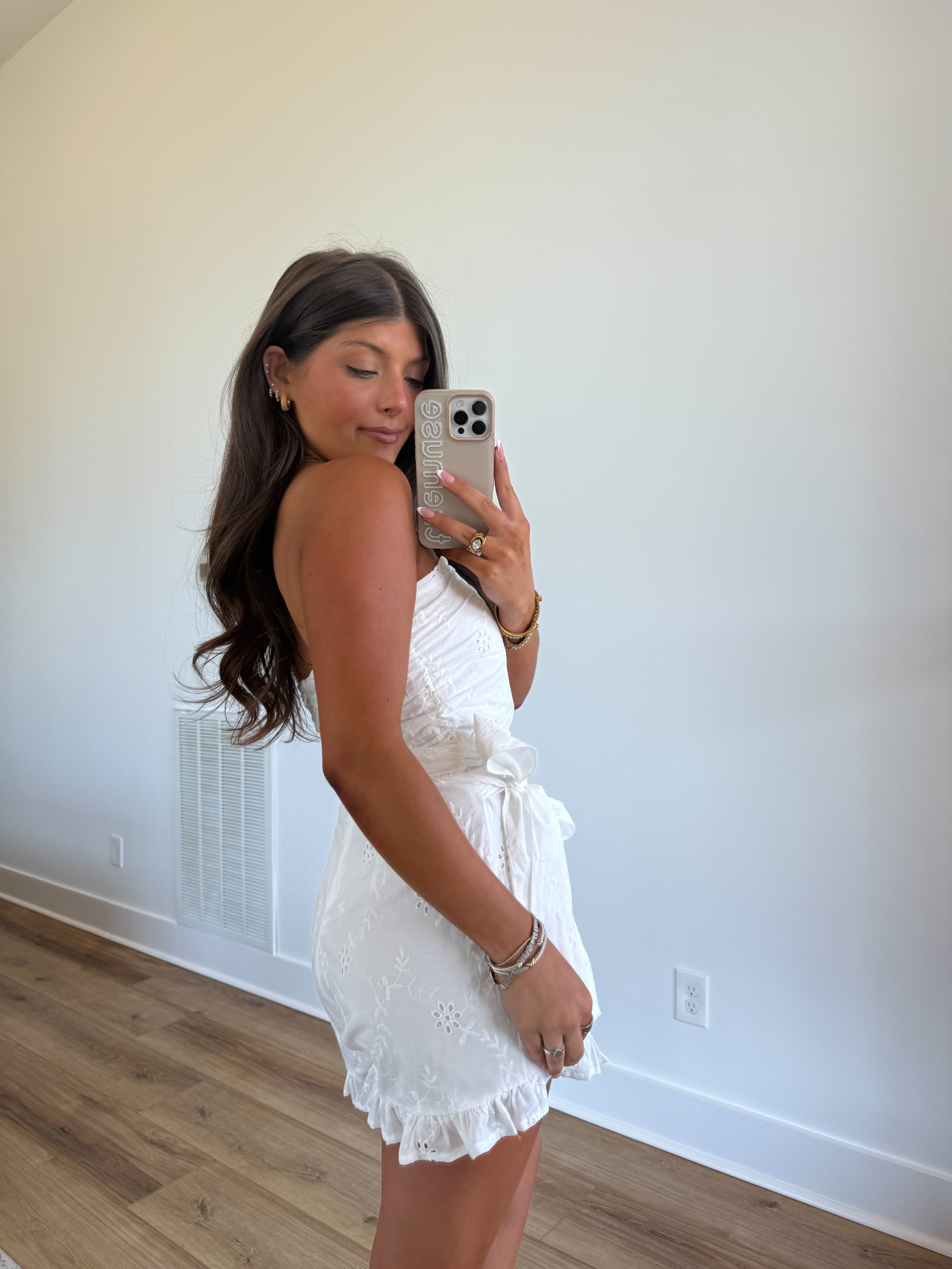 Ivory Eyelet Wrap Romper