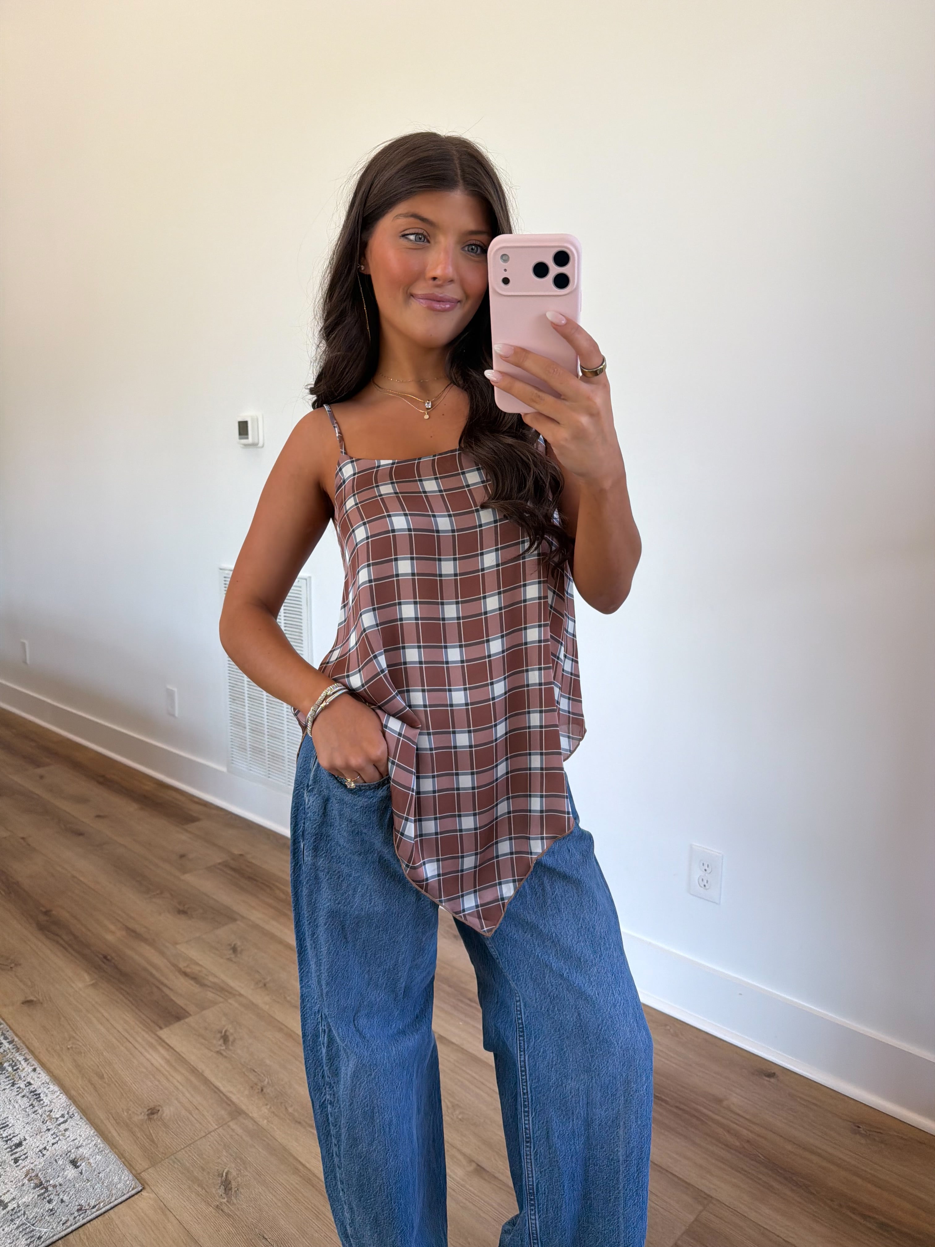 Gingham & Gone Top