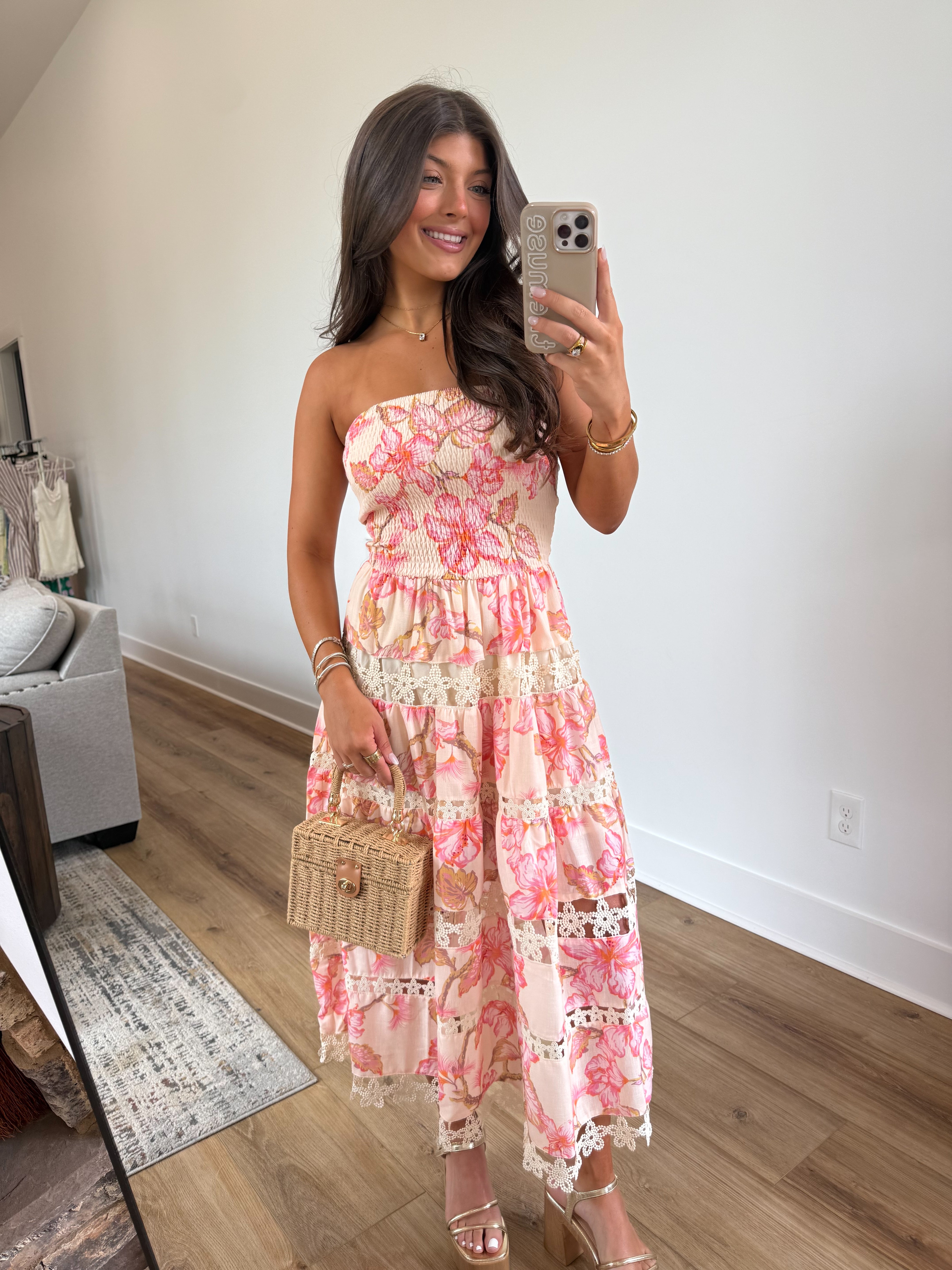 Lace Soirée Dress (Summer Florals)
