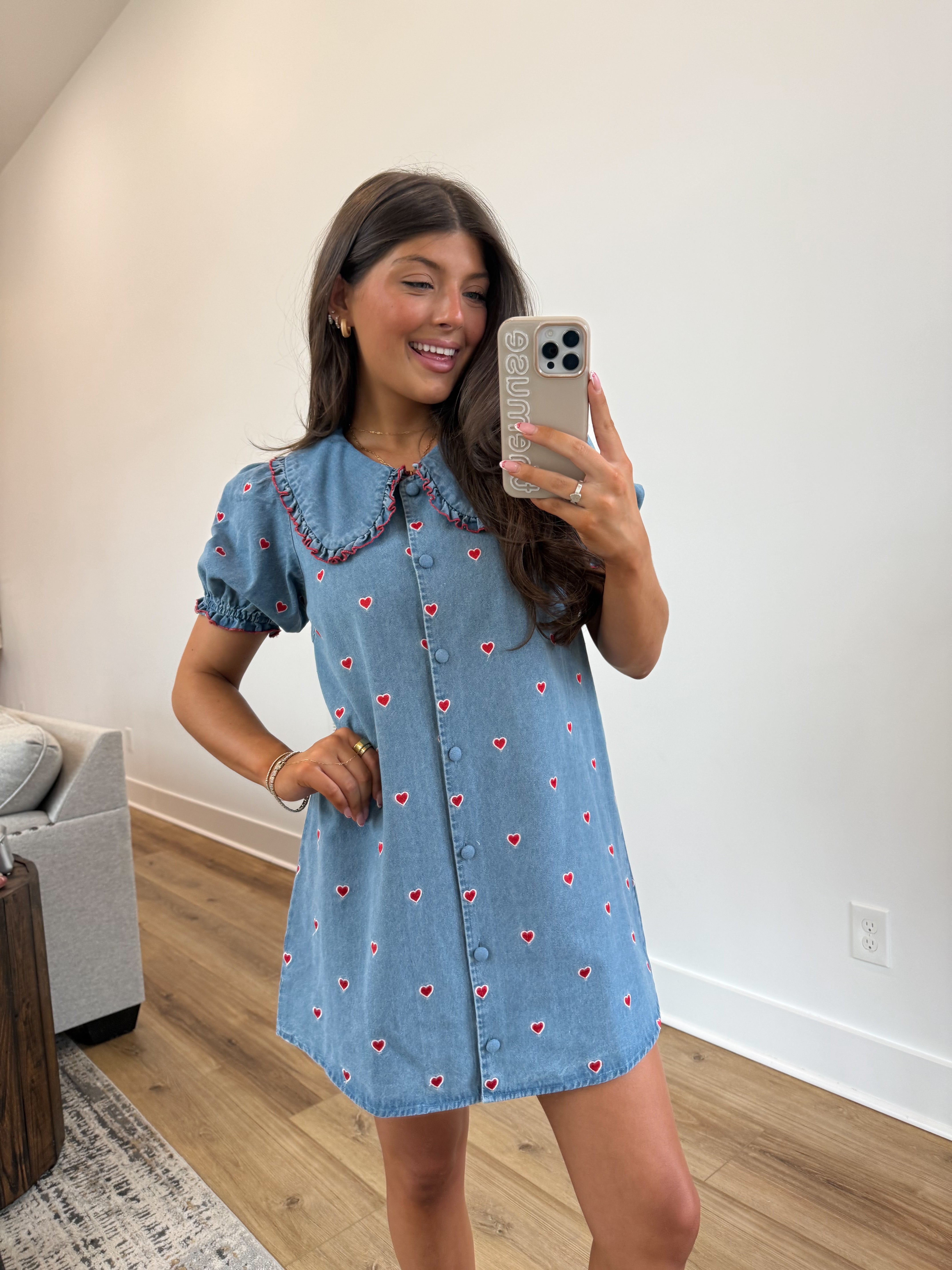 Candy Hearts Denim Dress