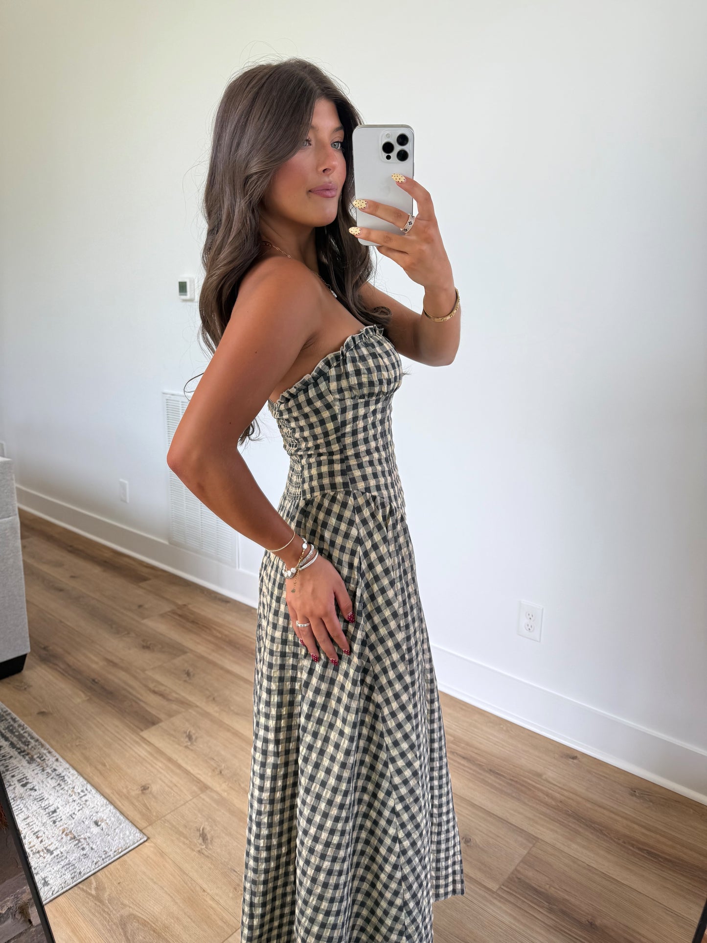 Annie Gingham Midi