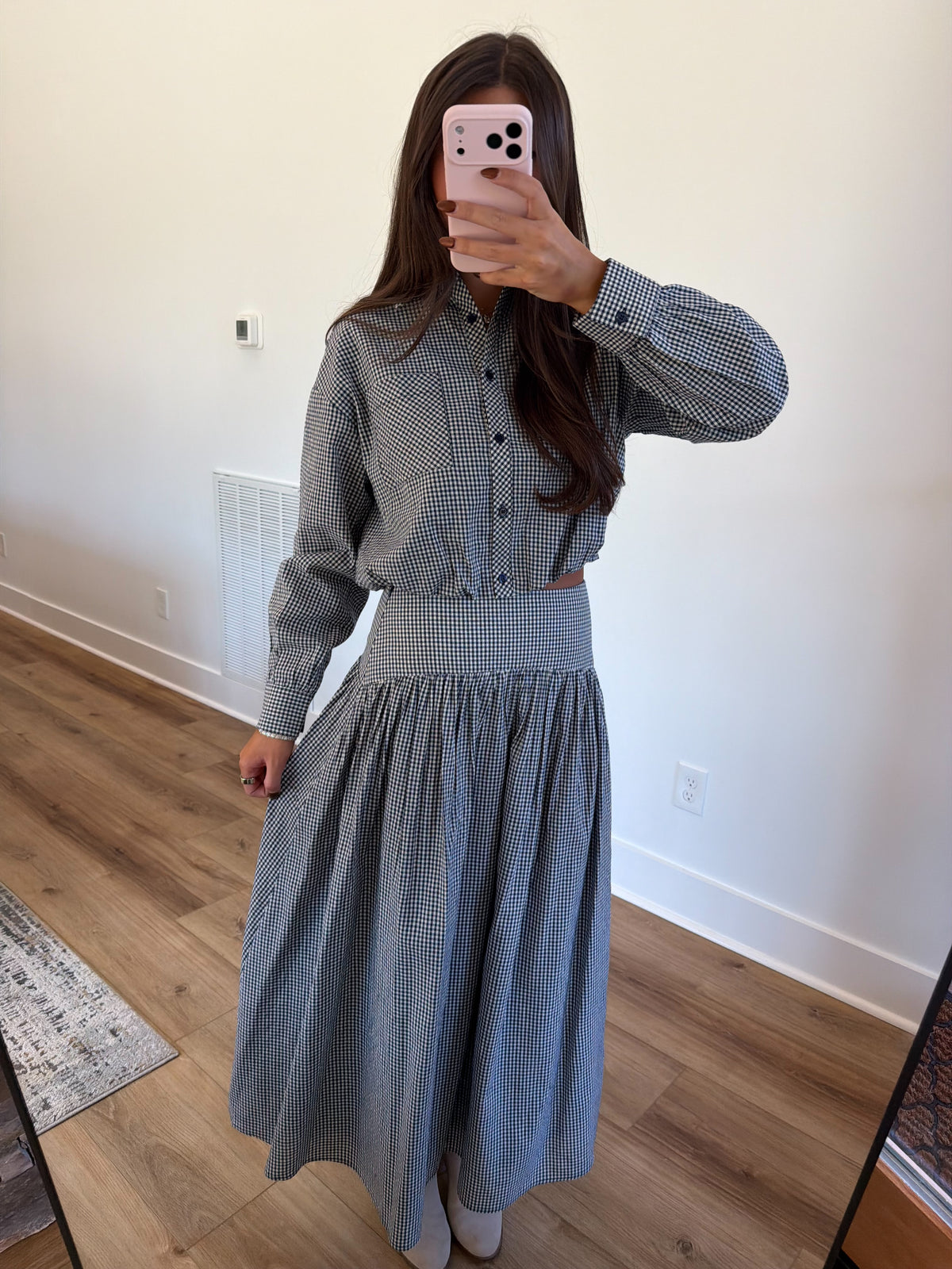 Charlotte Gingham Set (Navy)