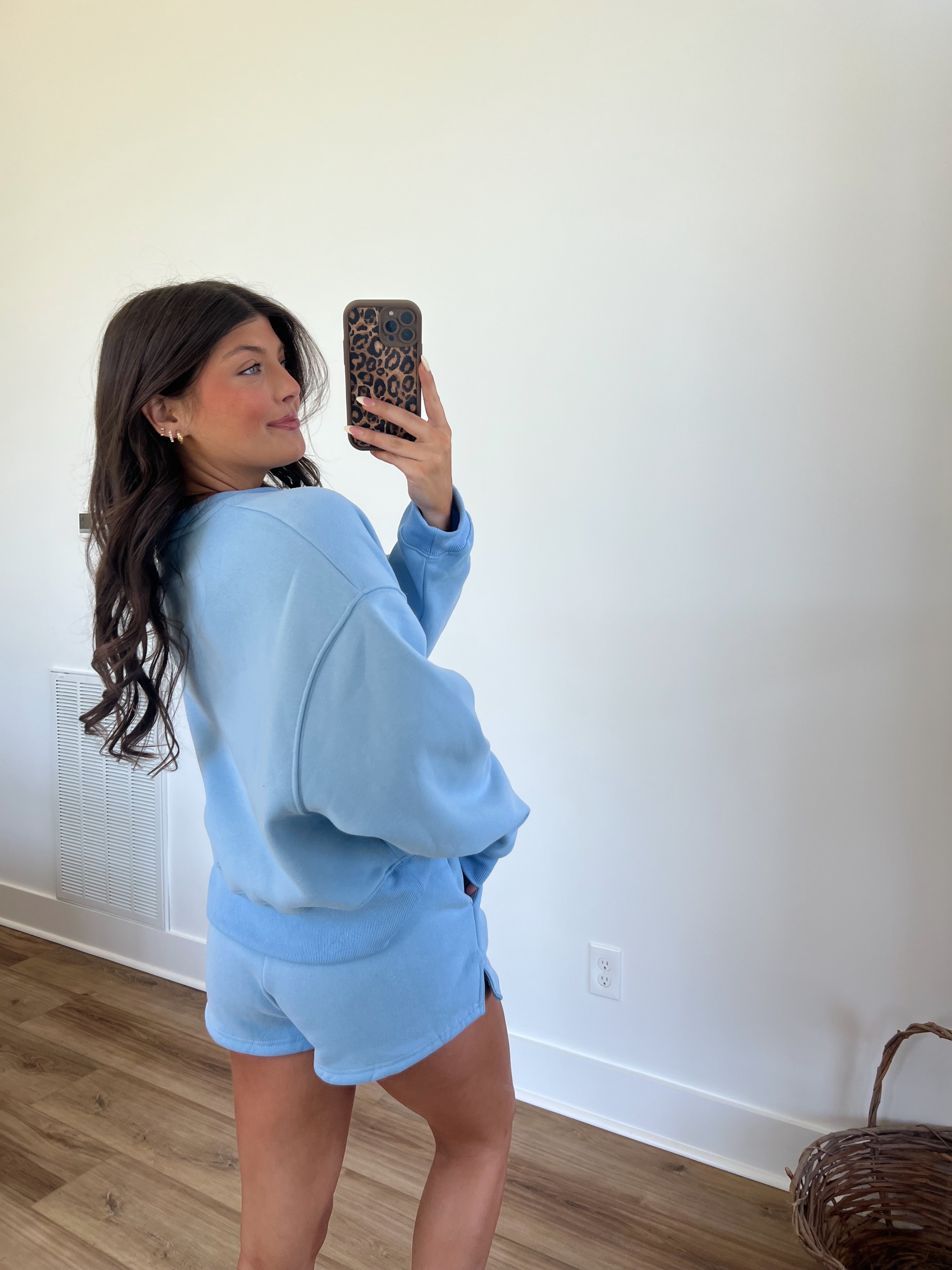 Blue Sweatshort Set