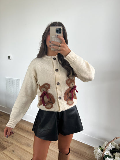 Cream Teddy Cardigan