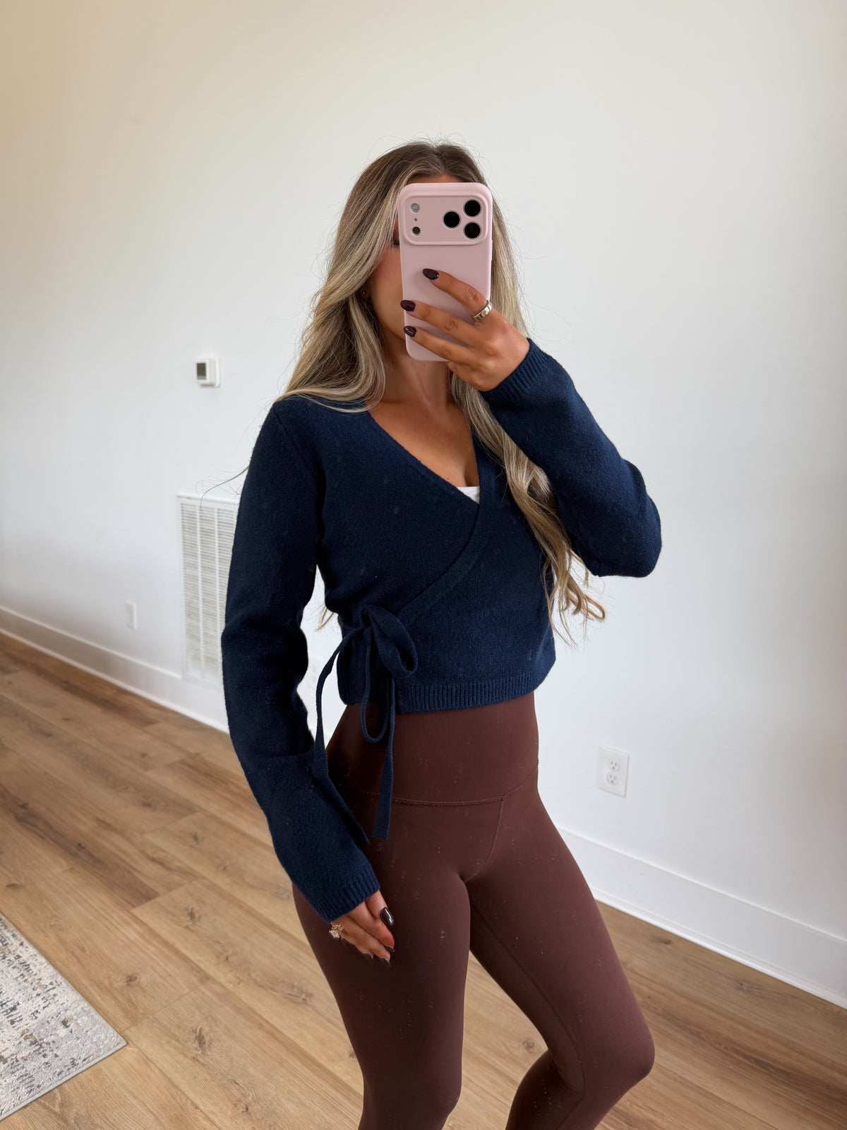 Mia Wrap Sweater (Navy)