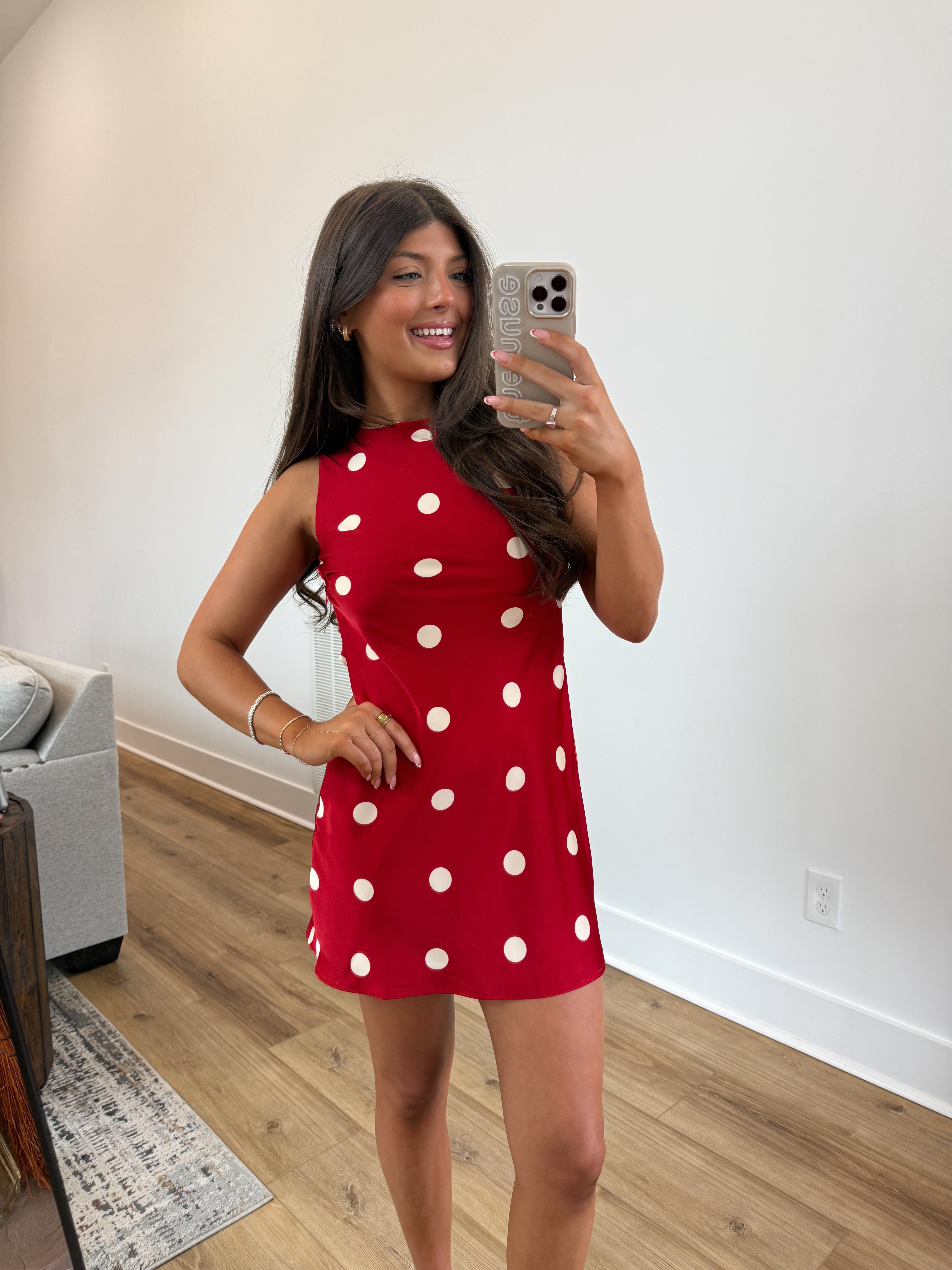 With Love Mini Dress (Red/Cream)