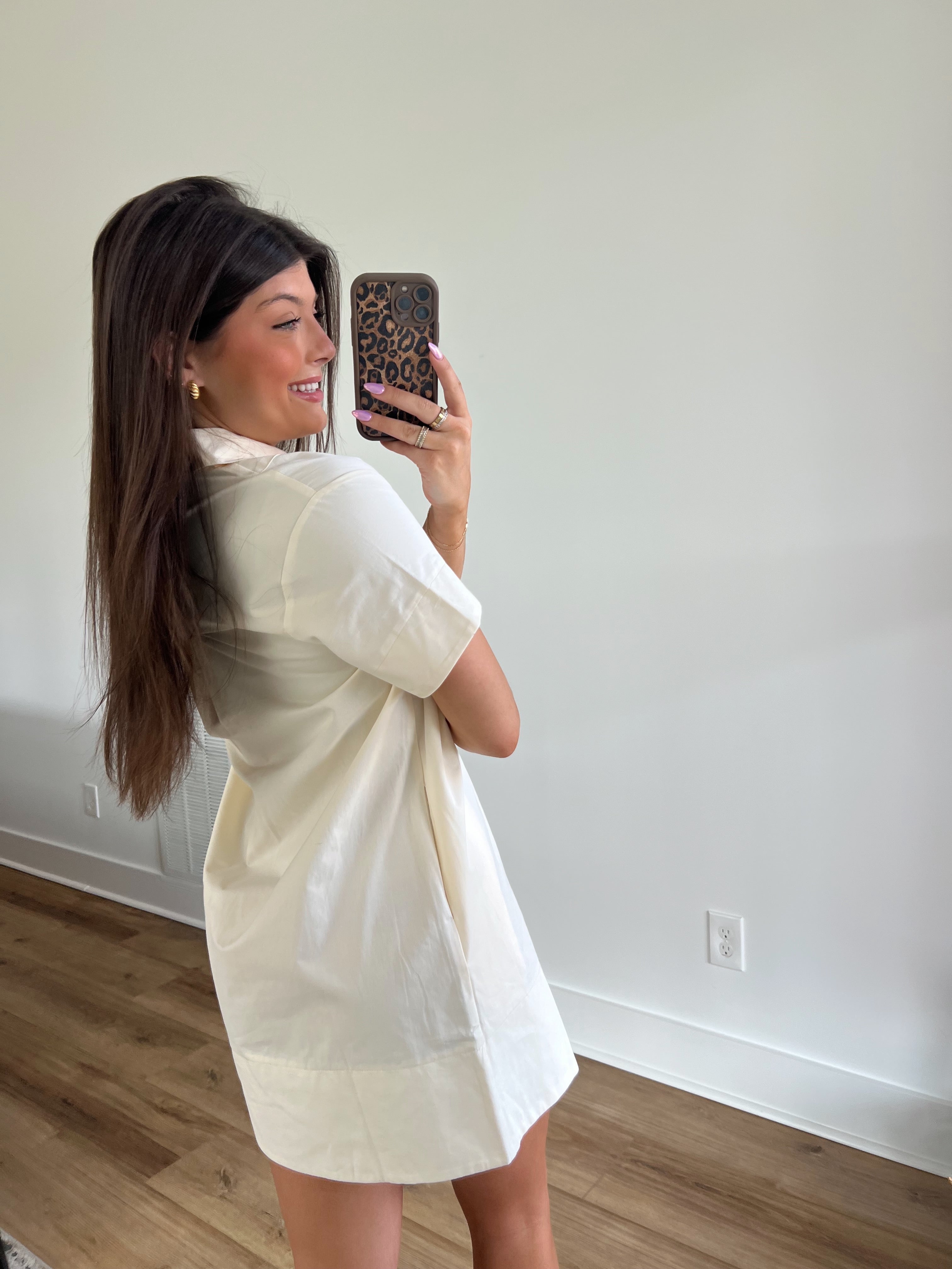 Cream Brunch Denim Dress