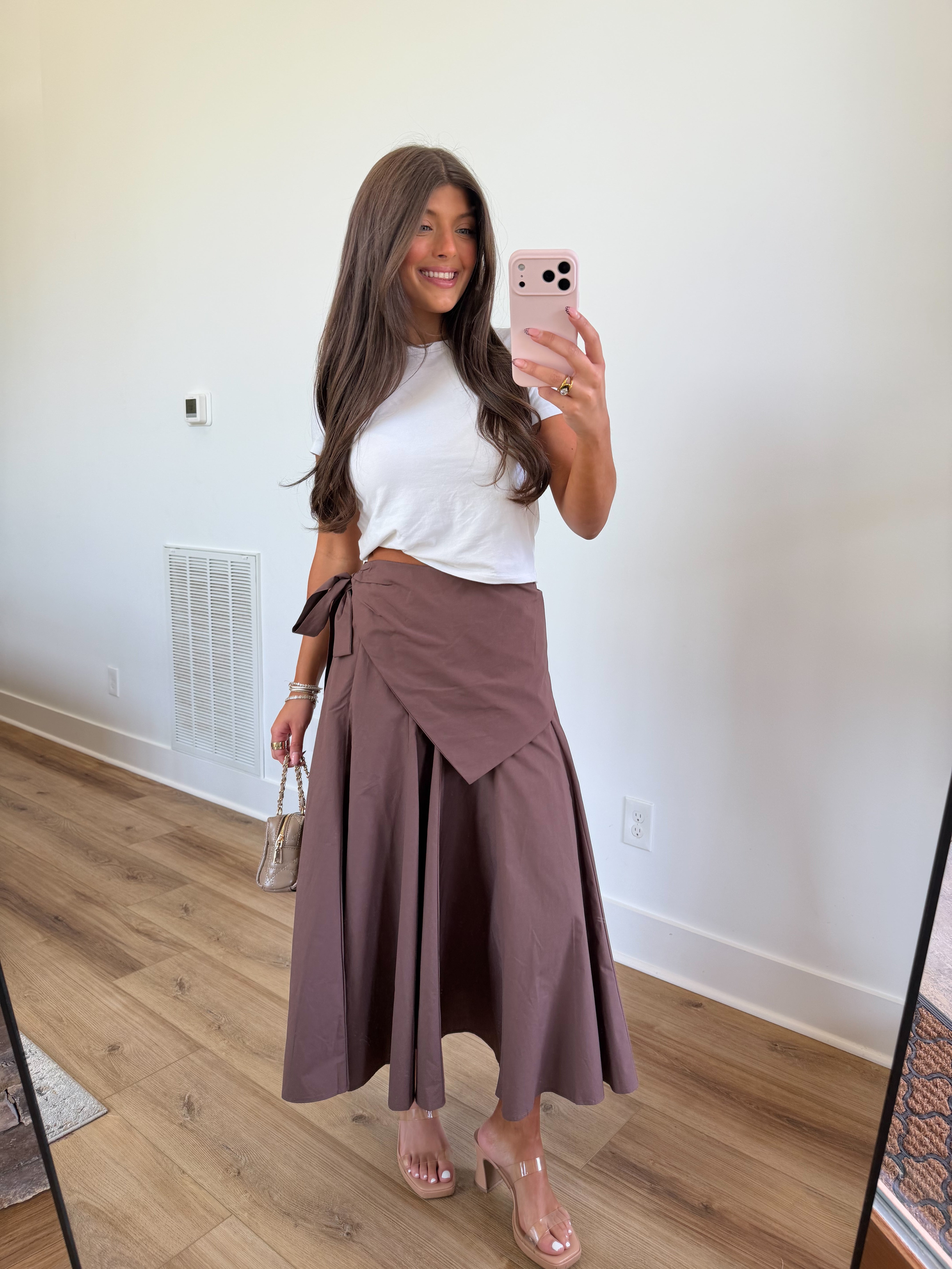 Lenny Waist Tie Midi Skirt
