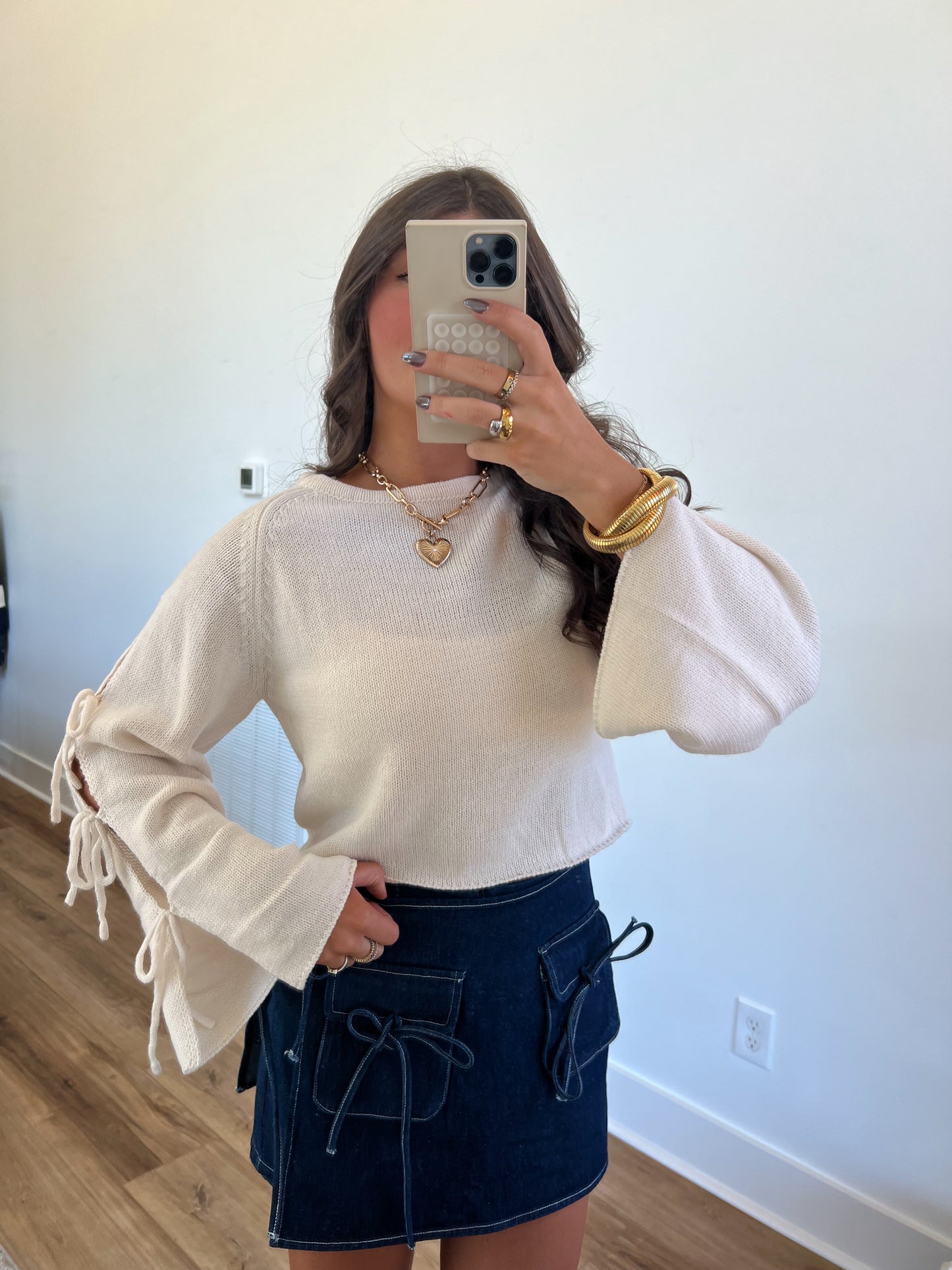 Ivory Madelyn Bow Sweater (PRE-ORDER/Restock)