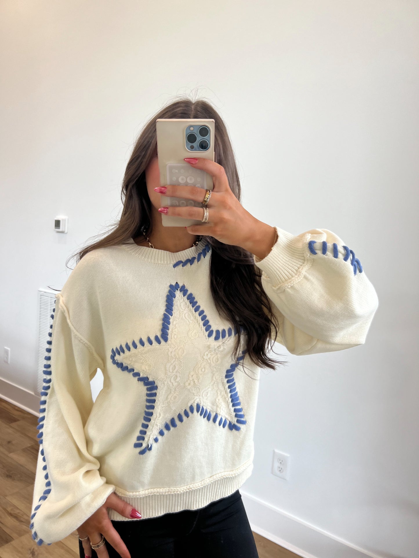 Lace/Stitch Star Sweater